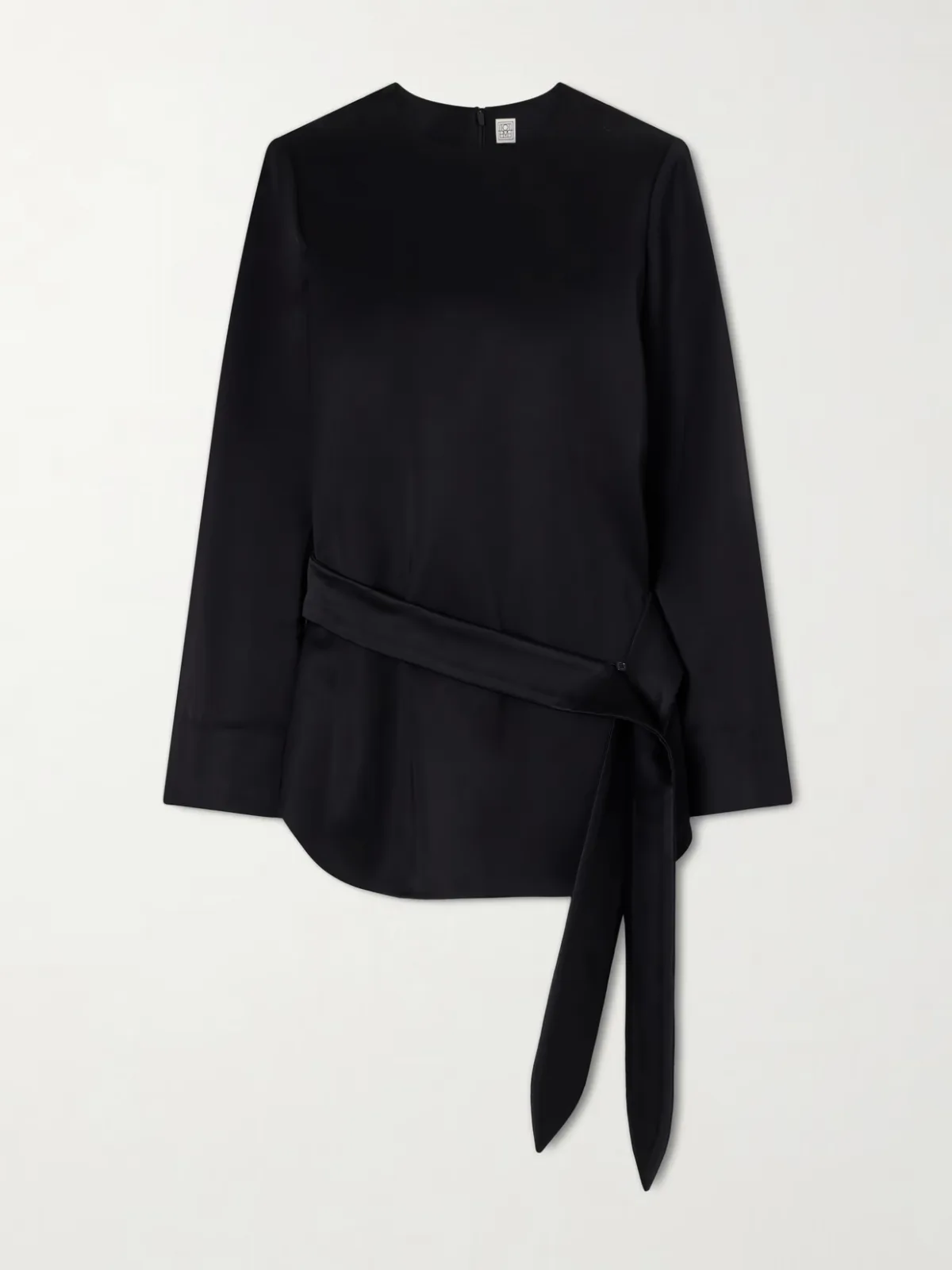 Belted Satin Blouse