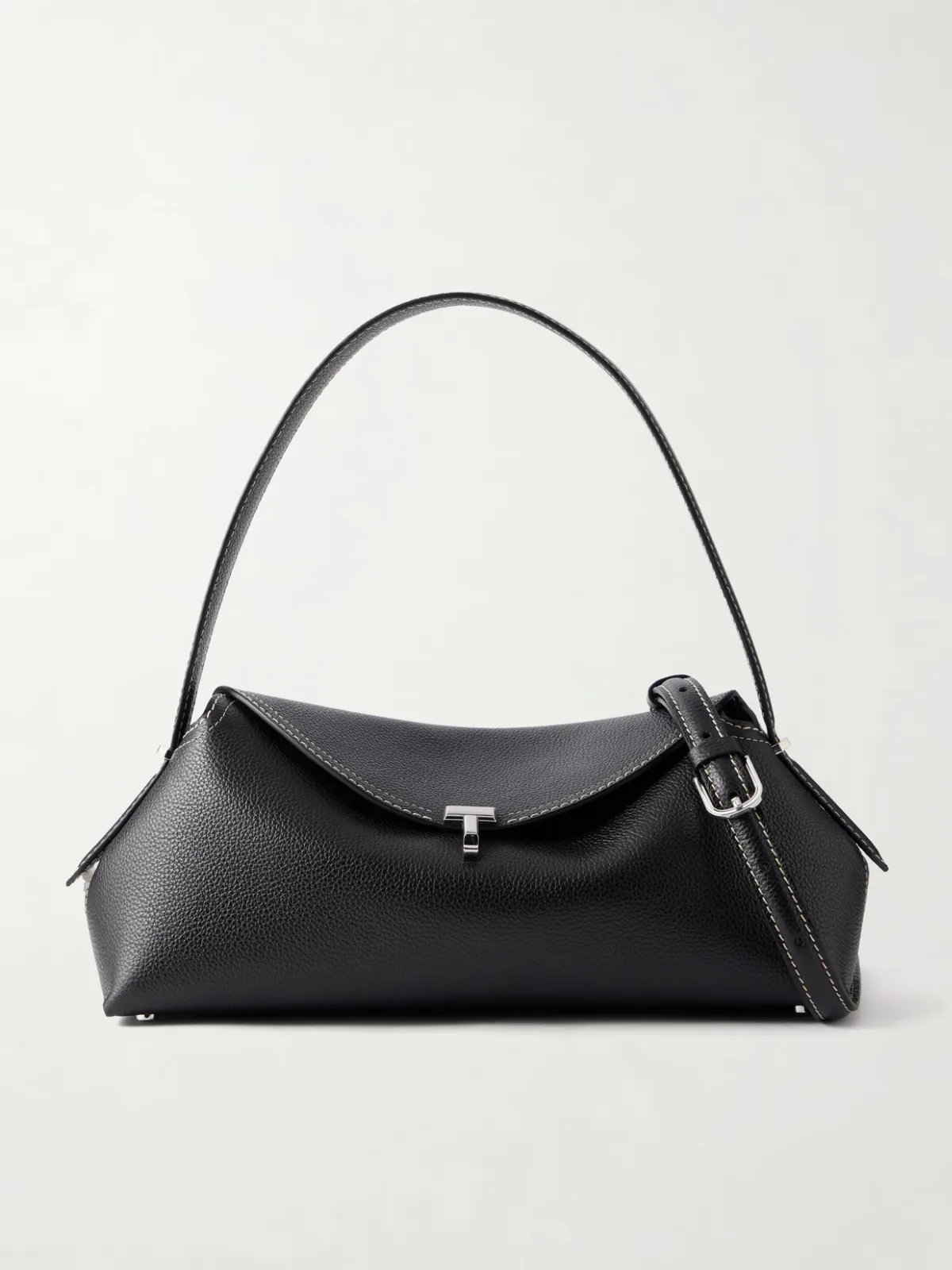 T-Lock Full-Grain Leather Shoulder Bag