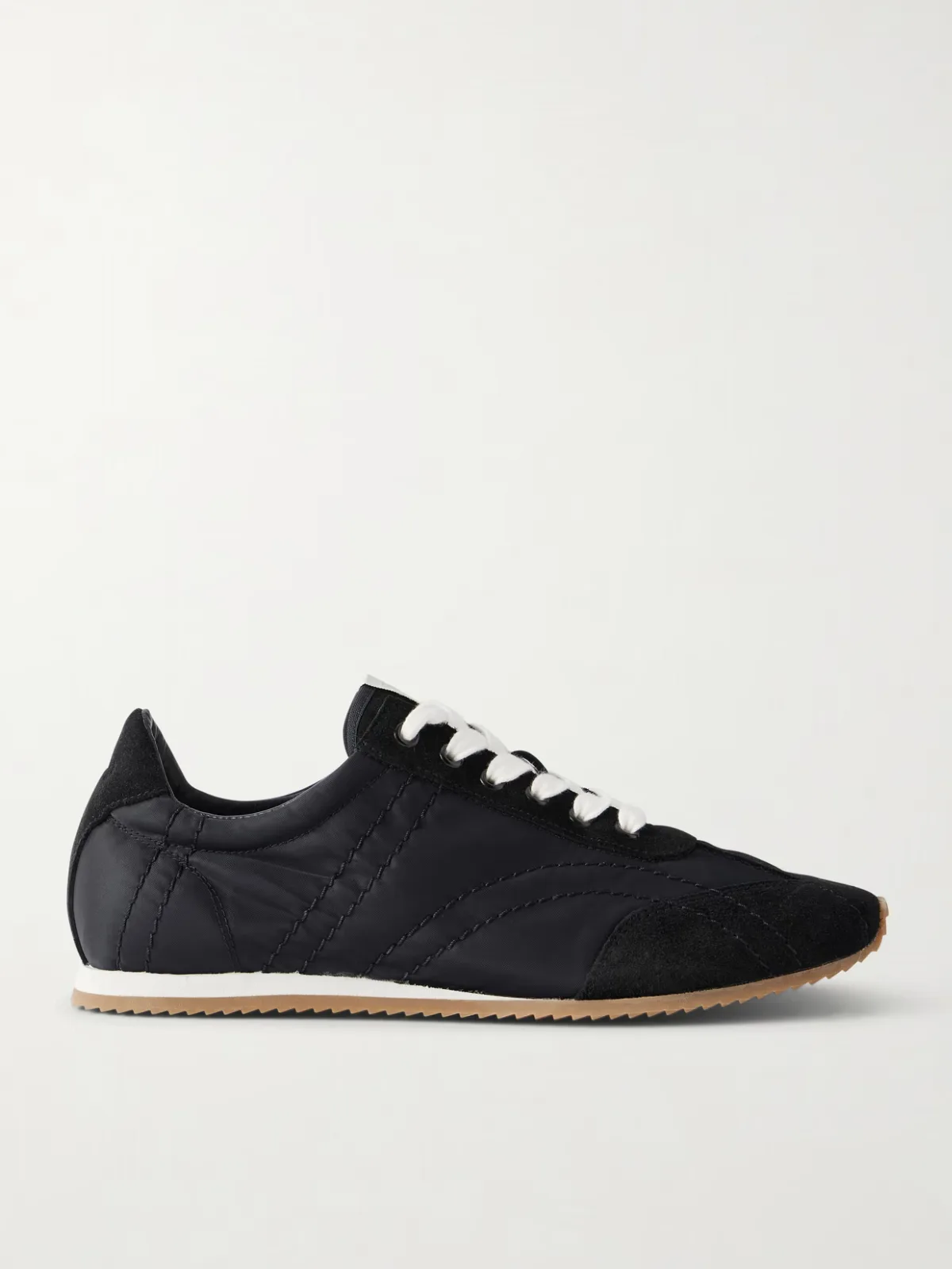Flex Suede-Trimmed Shell Sneakers