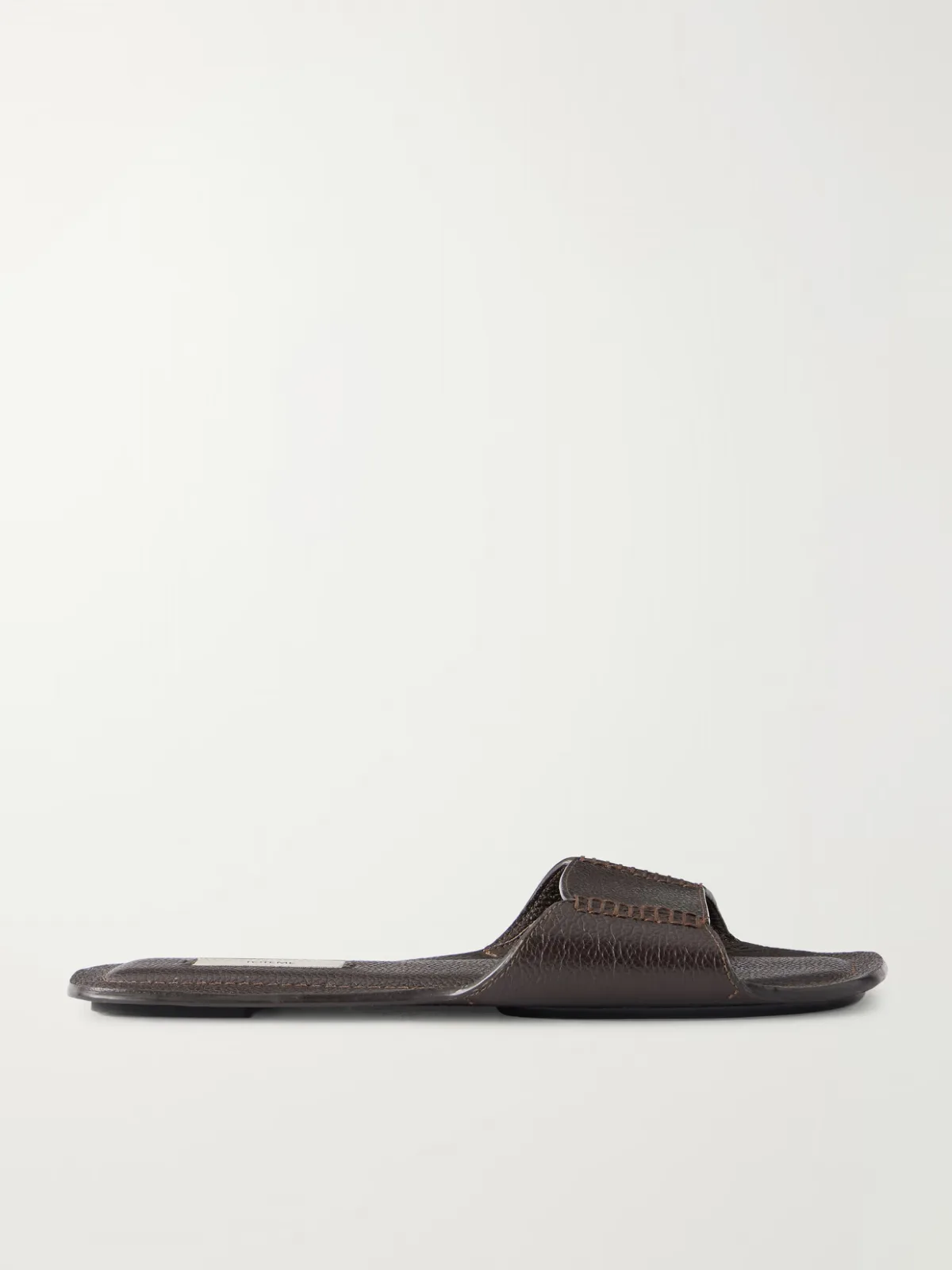 Textured-Leather Slides
