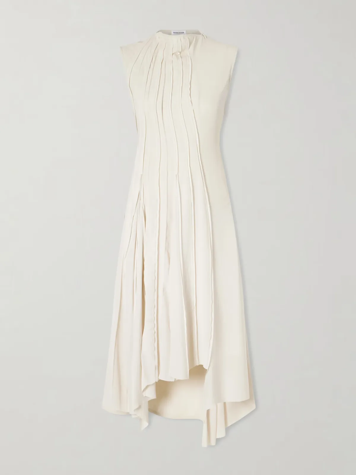 Pleated Cady Midi Dress