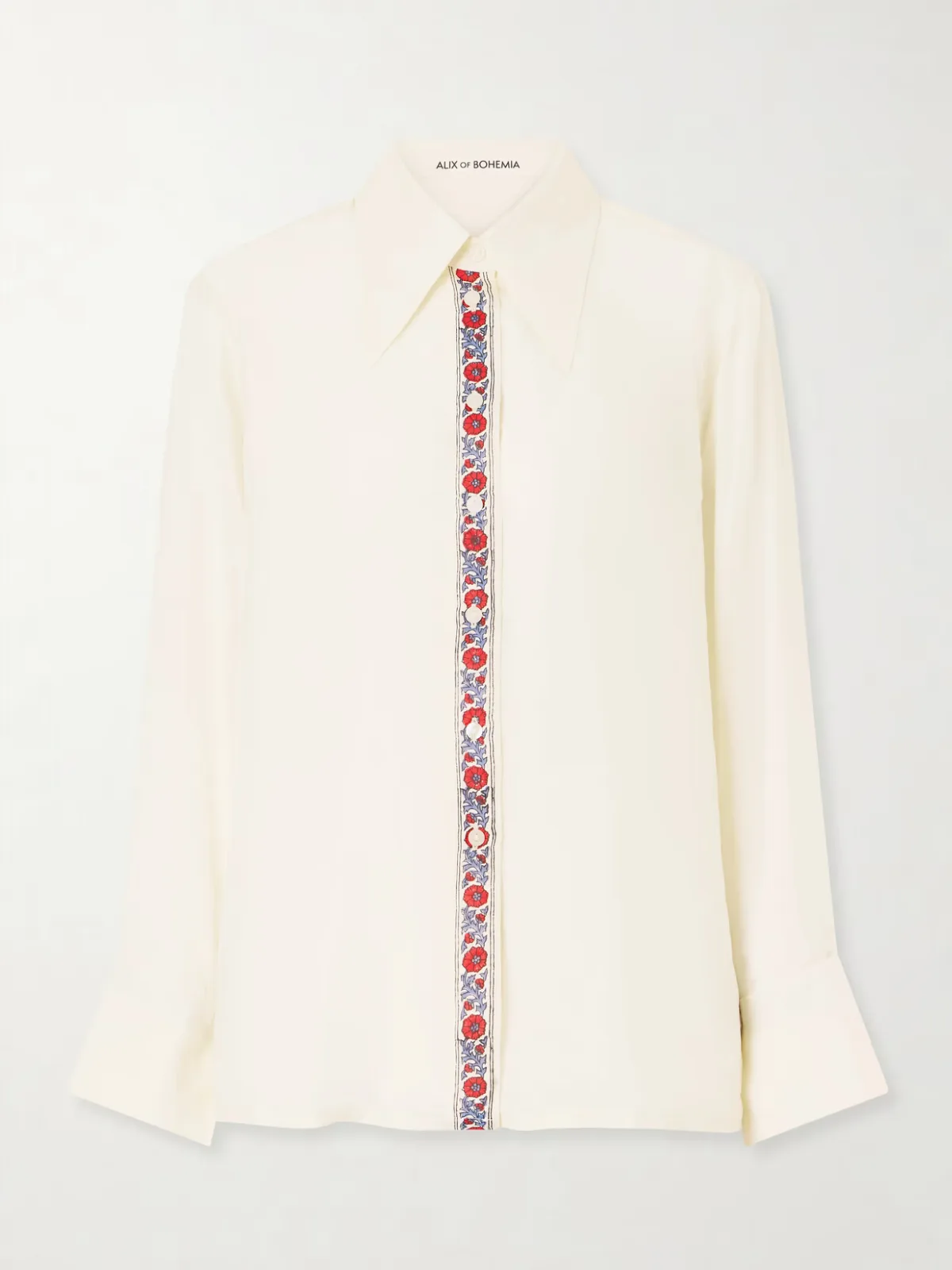 Dana Floral-Print Silk-Satin Shirt