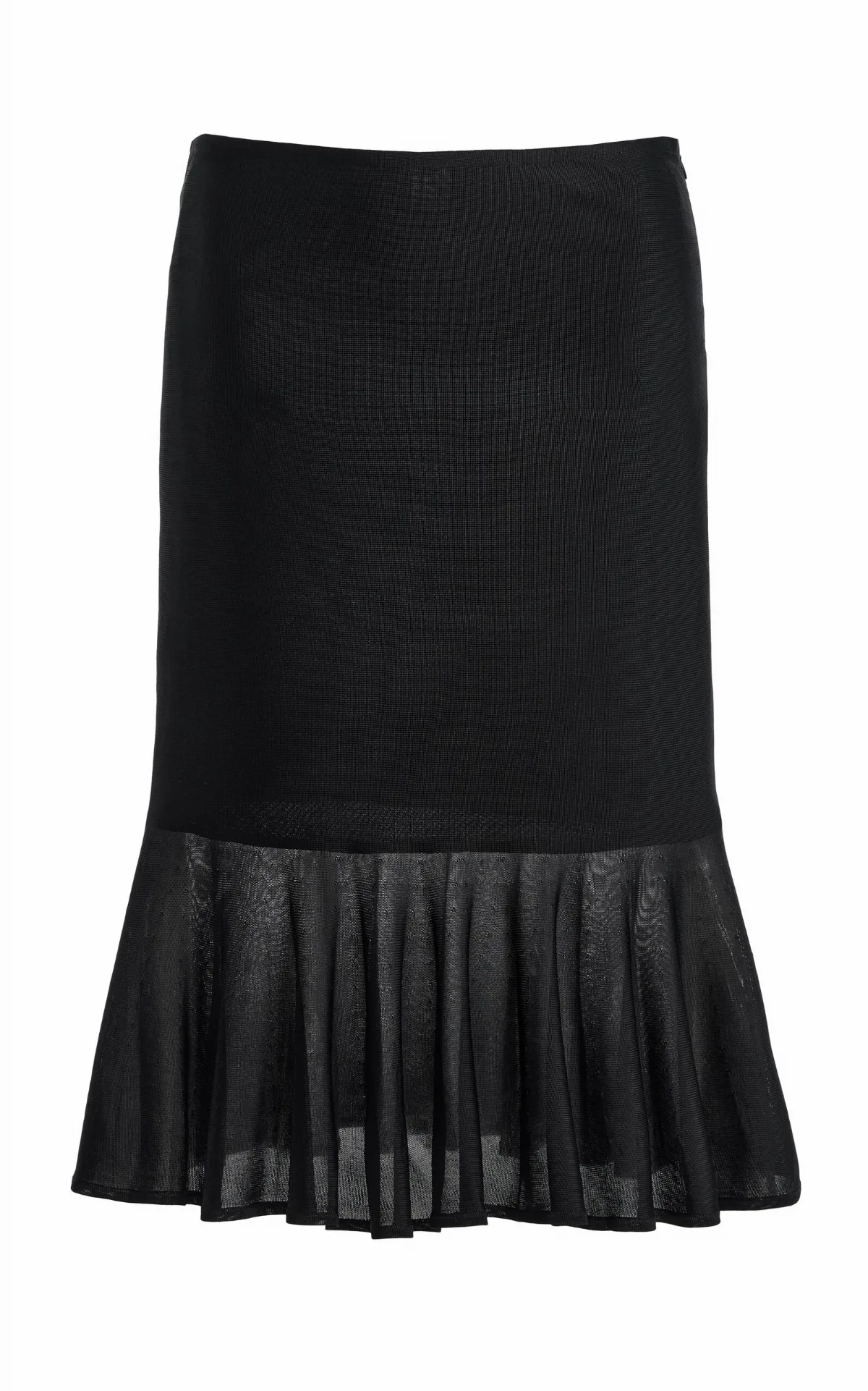 Fluted Knit Midi Skirt