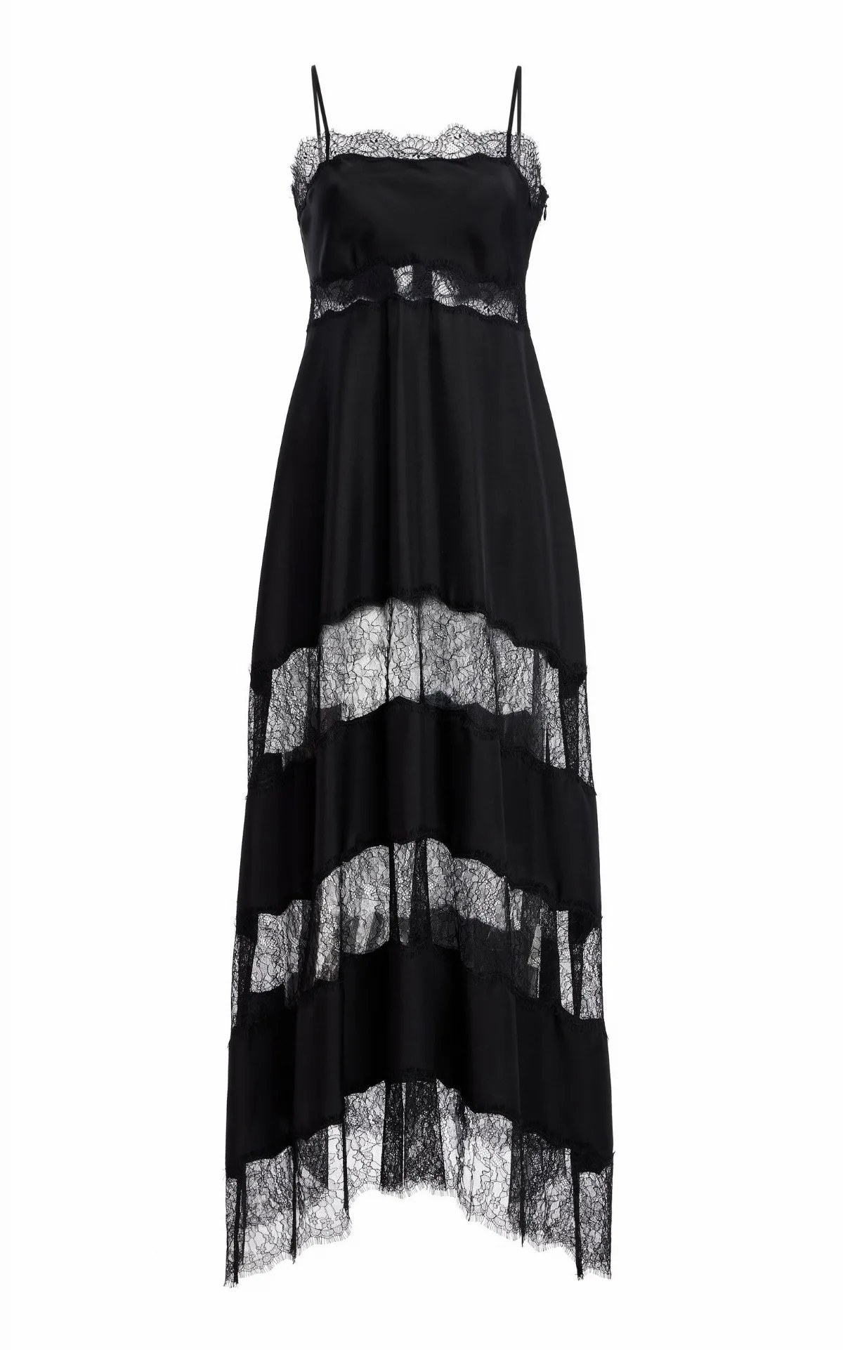 Coco Lace-Trimmed Silk Maxi Dress