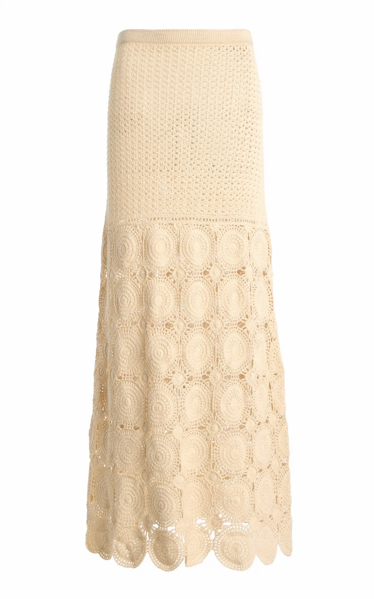 Siula Crocheted Cotton Maxi Skirt