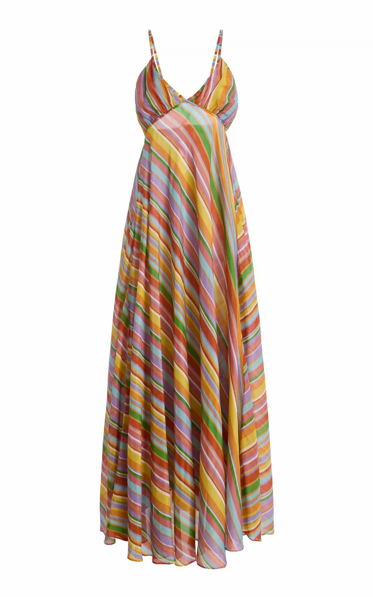 La Isla Aisha Cotton-Silk Maxi Dress