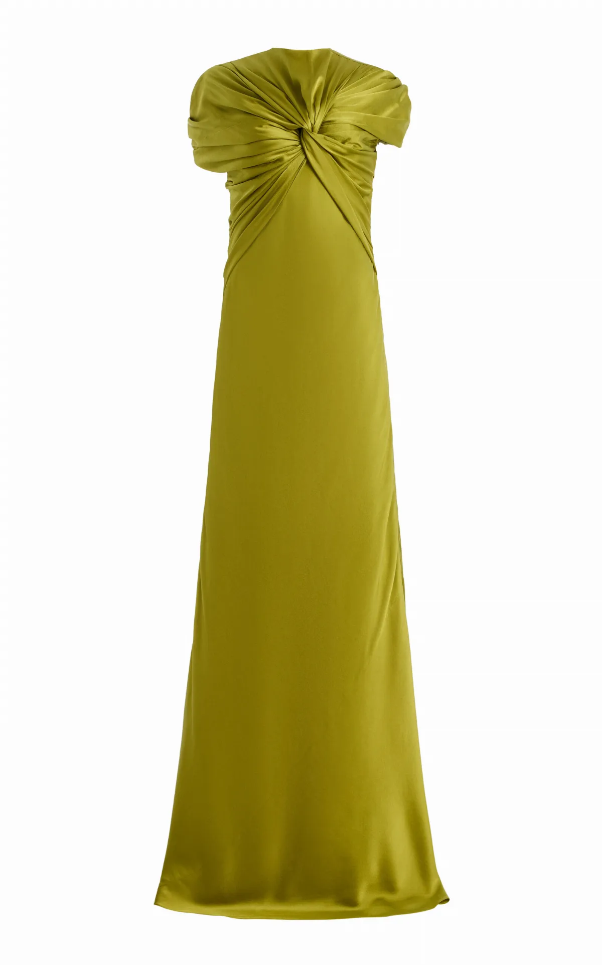 The Clover Twisted Silk-Satin Maxi Dress