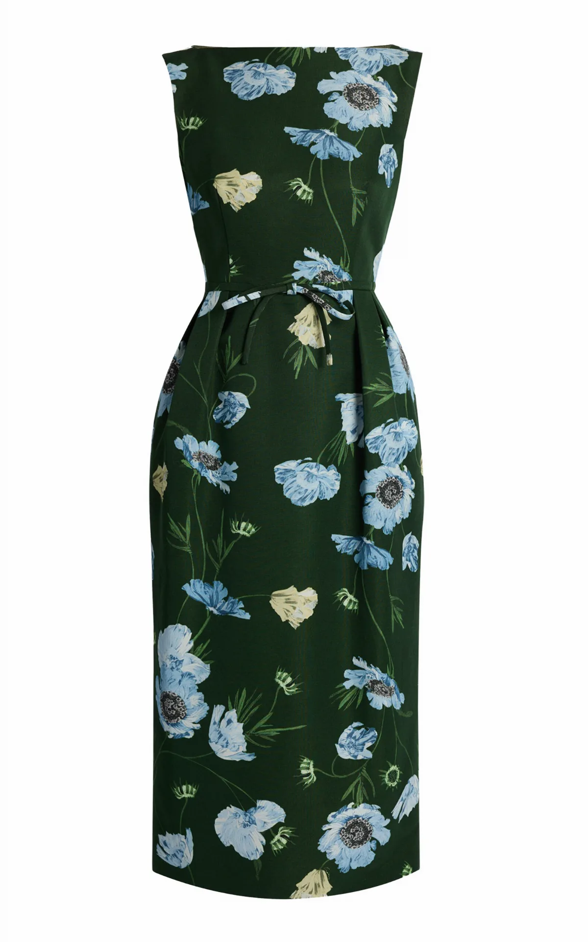Floral Faille Cotton-Blend Midi Dress
