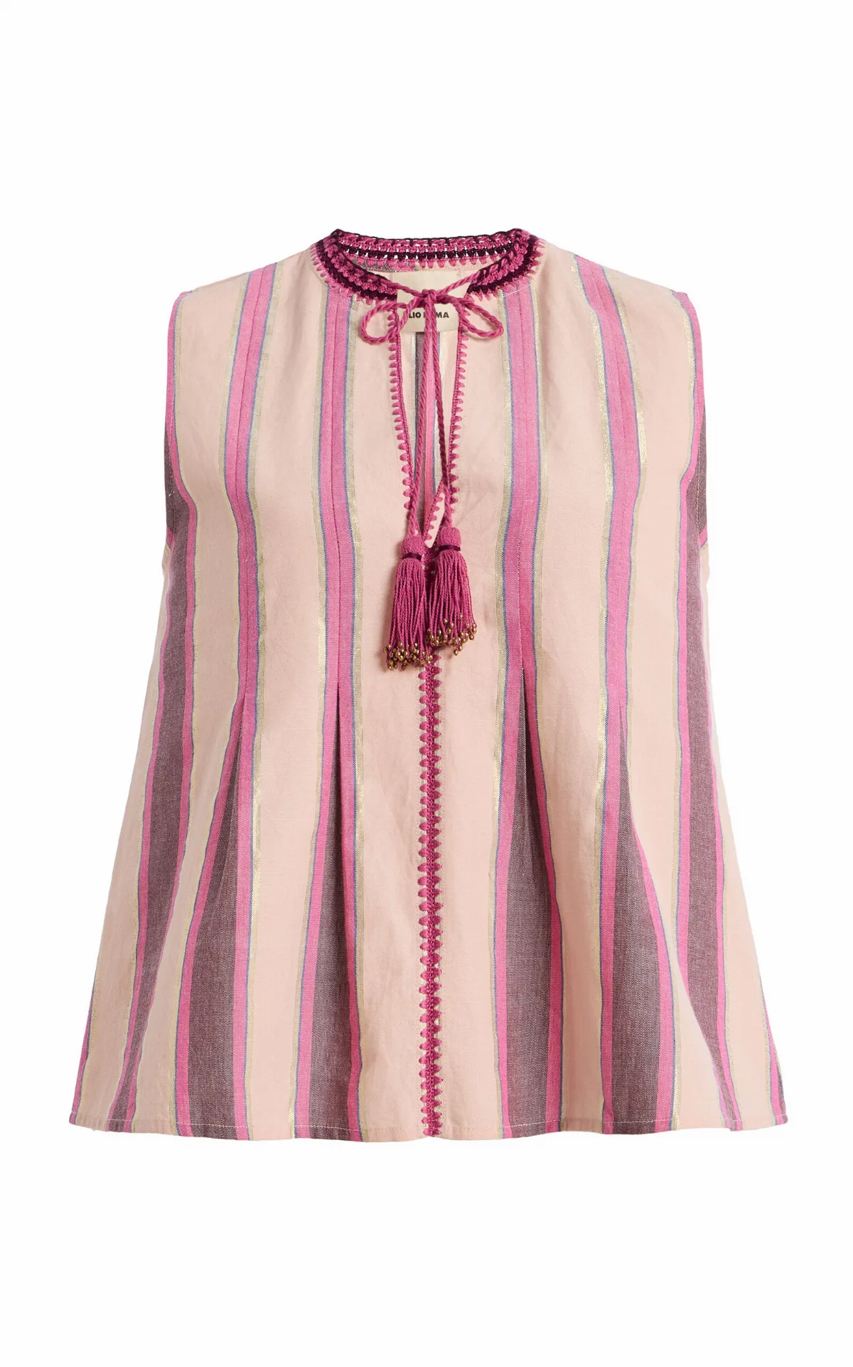 Tzimi Striped Cotton Top