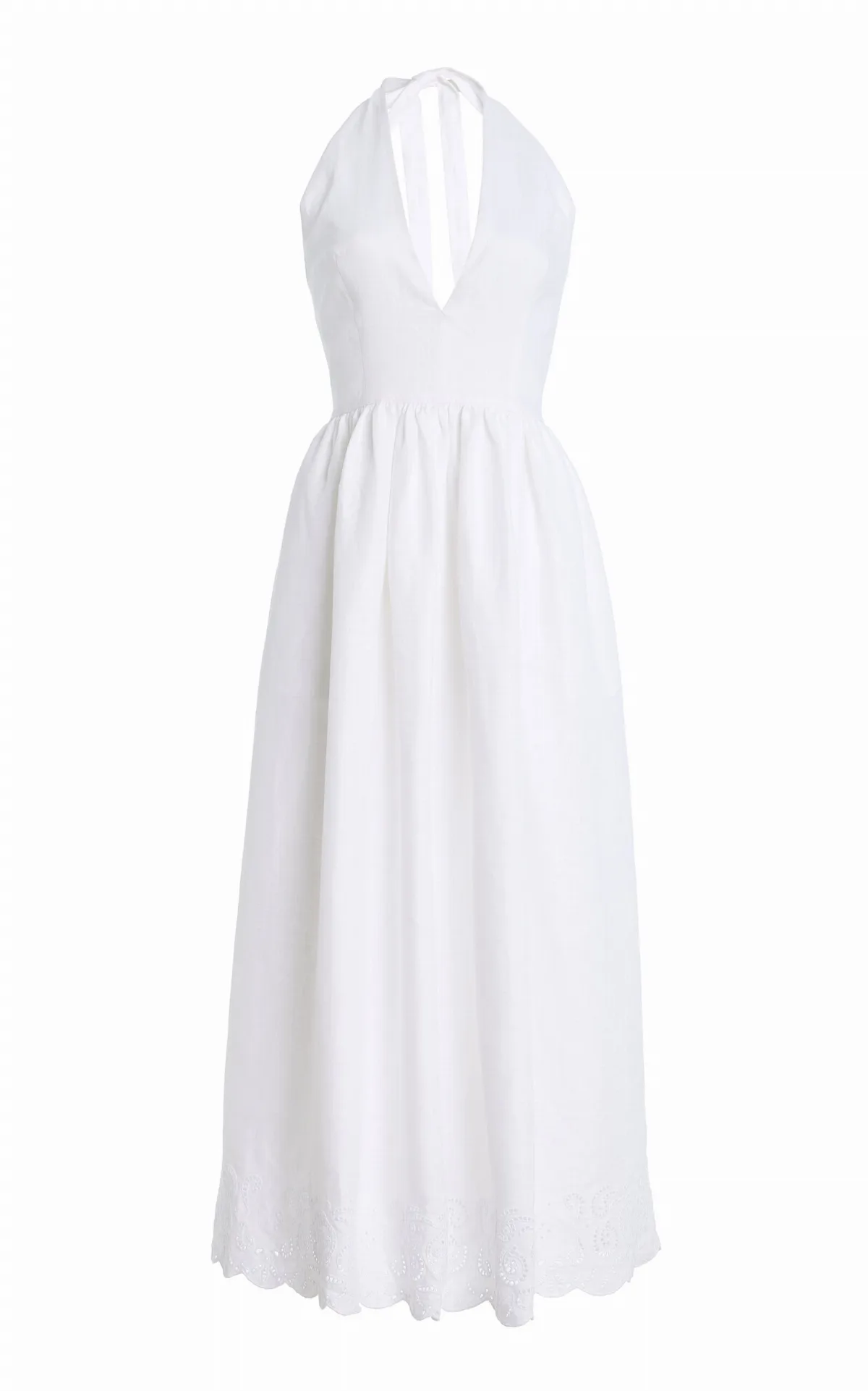 Grazia Linen Midi Halter Dress