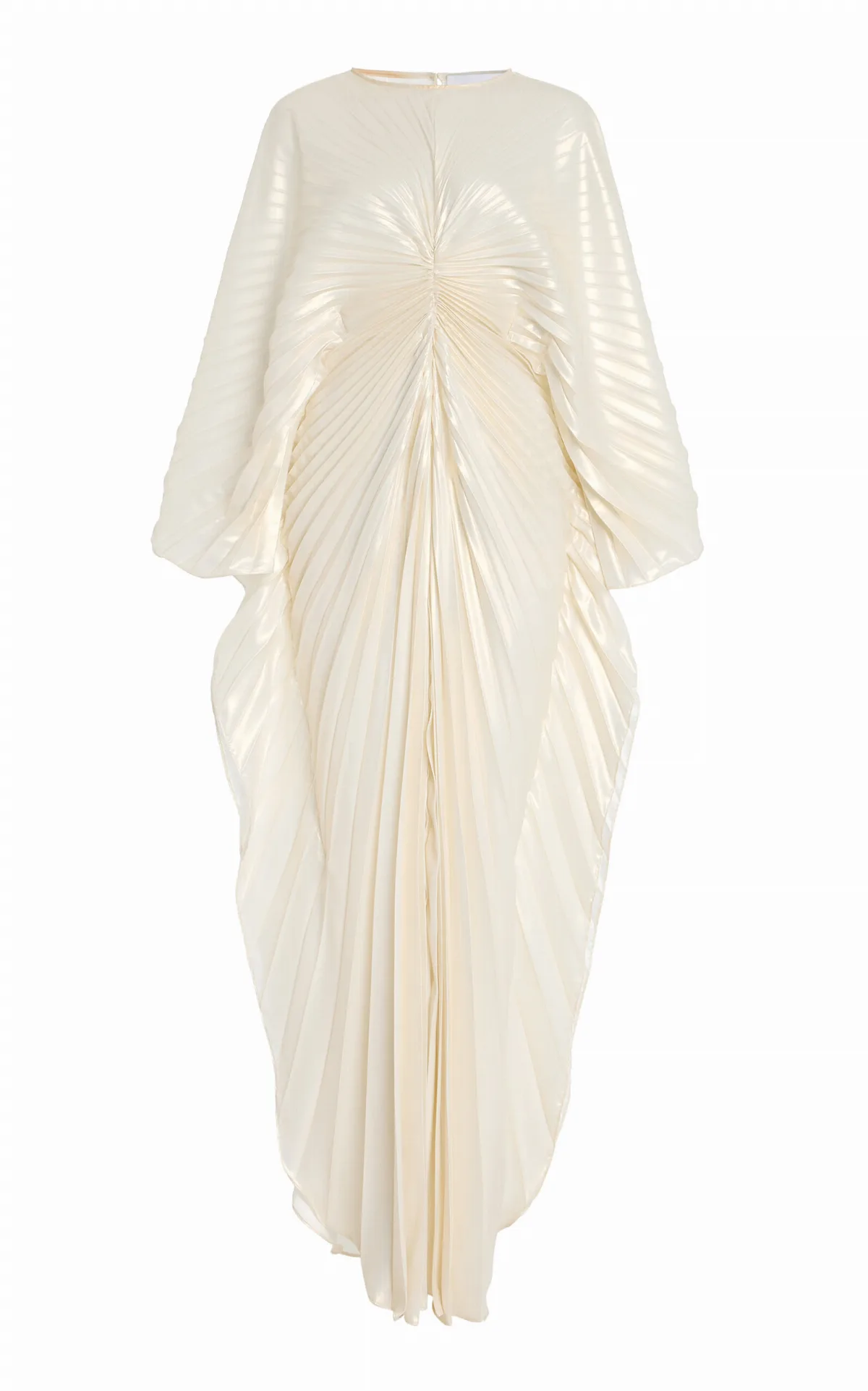 Fractal Pleated Chiffon Maxi Dress