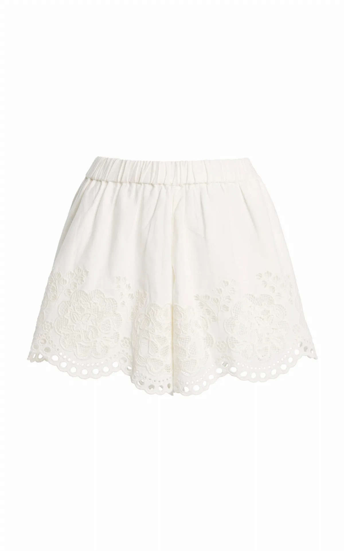 Gardener Embroidered Cotton-Linen Mini Shorts