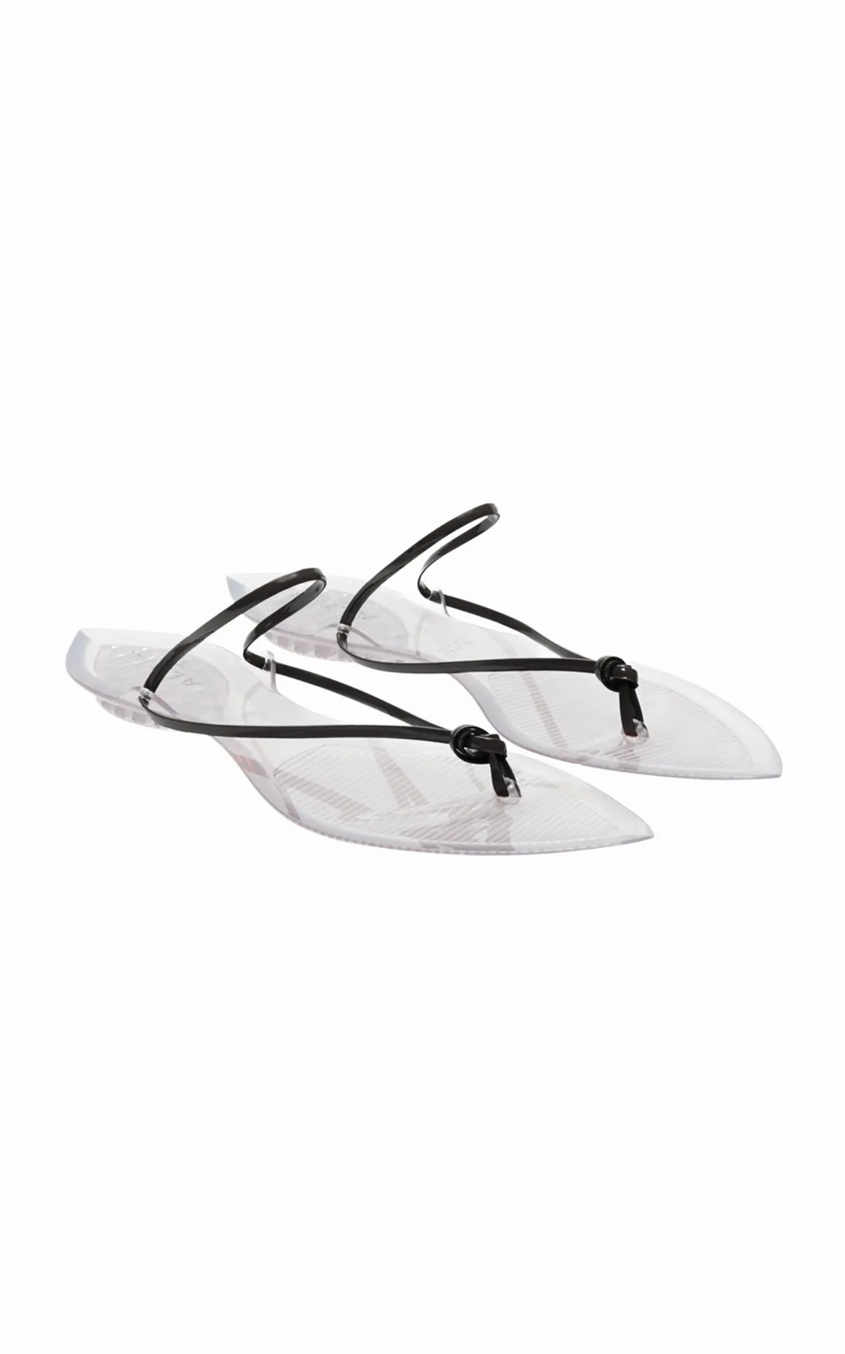 Invisible Thong Leather-Trimmed Sandals by ALAÏA