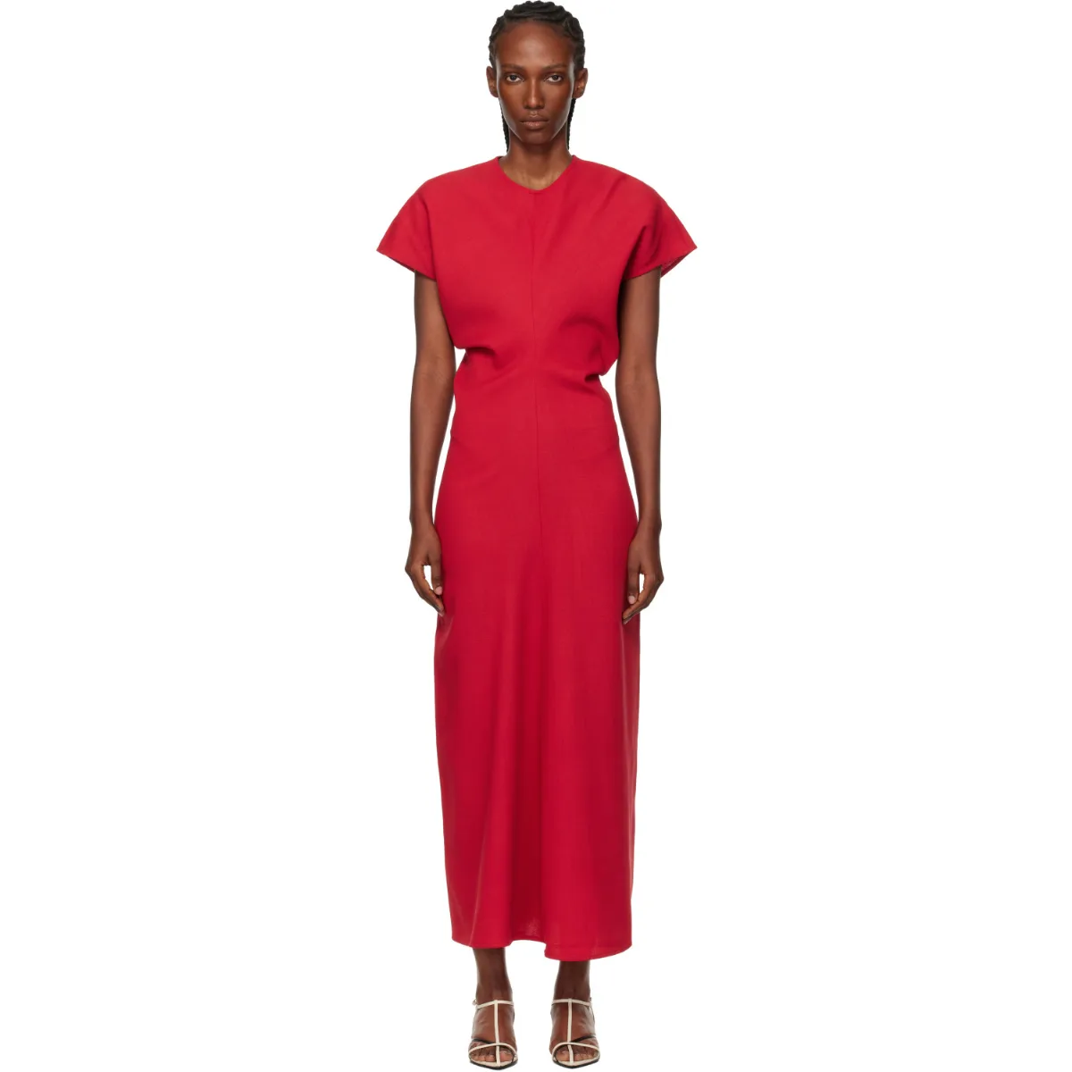 Slouch Waist Wool Maxi Dress