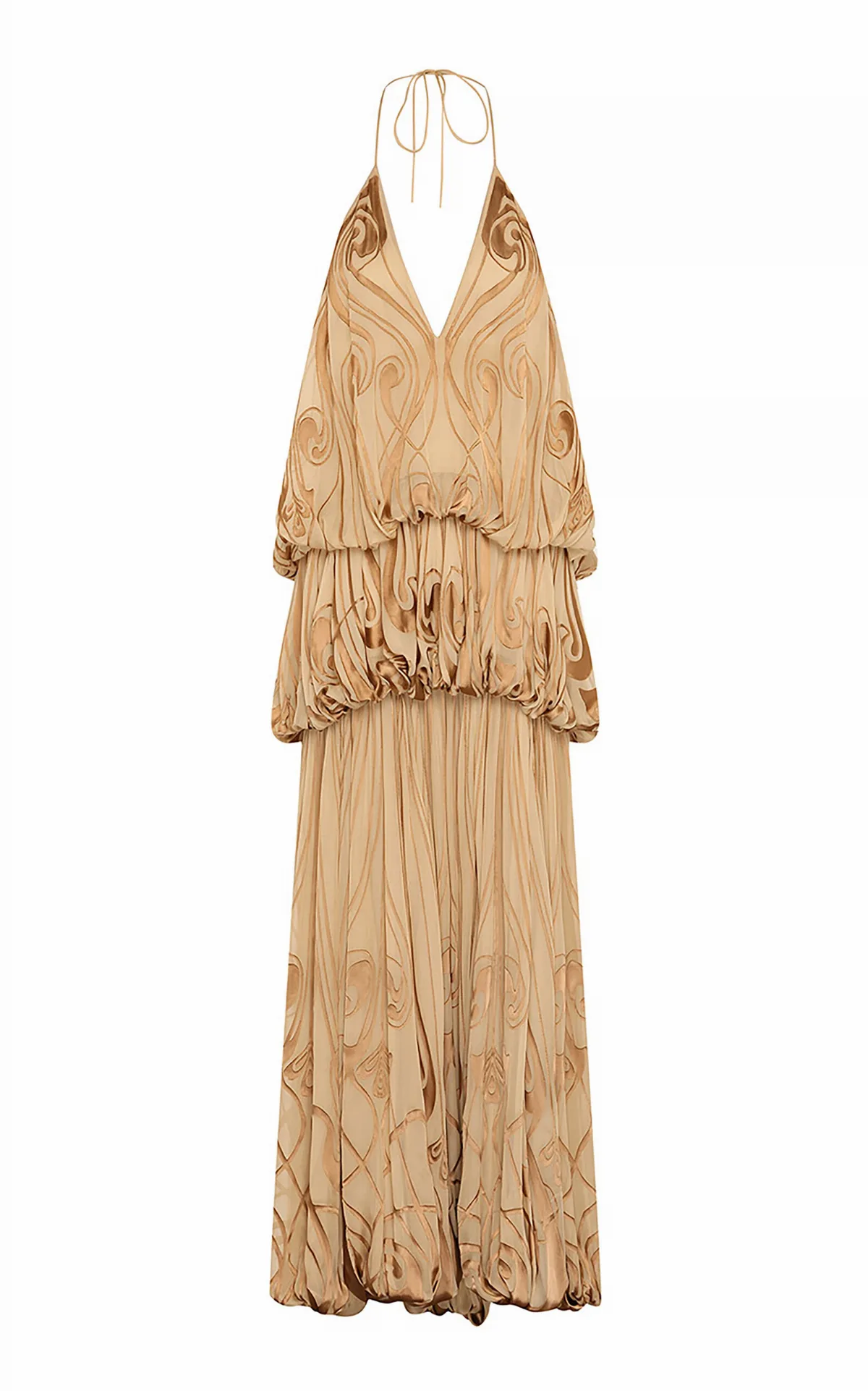 Momentum Burnout Silk-Blend Maxi Dress