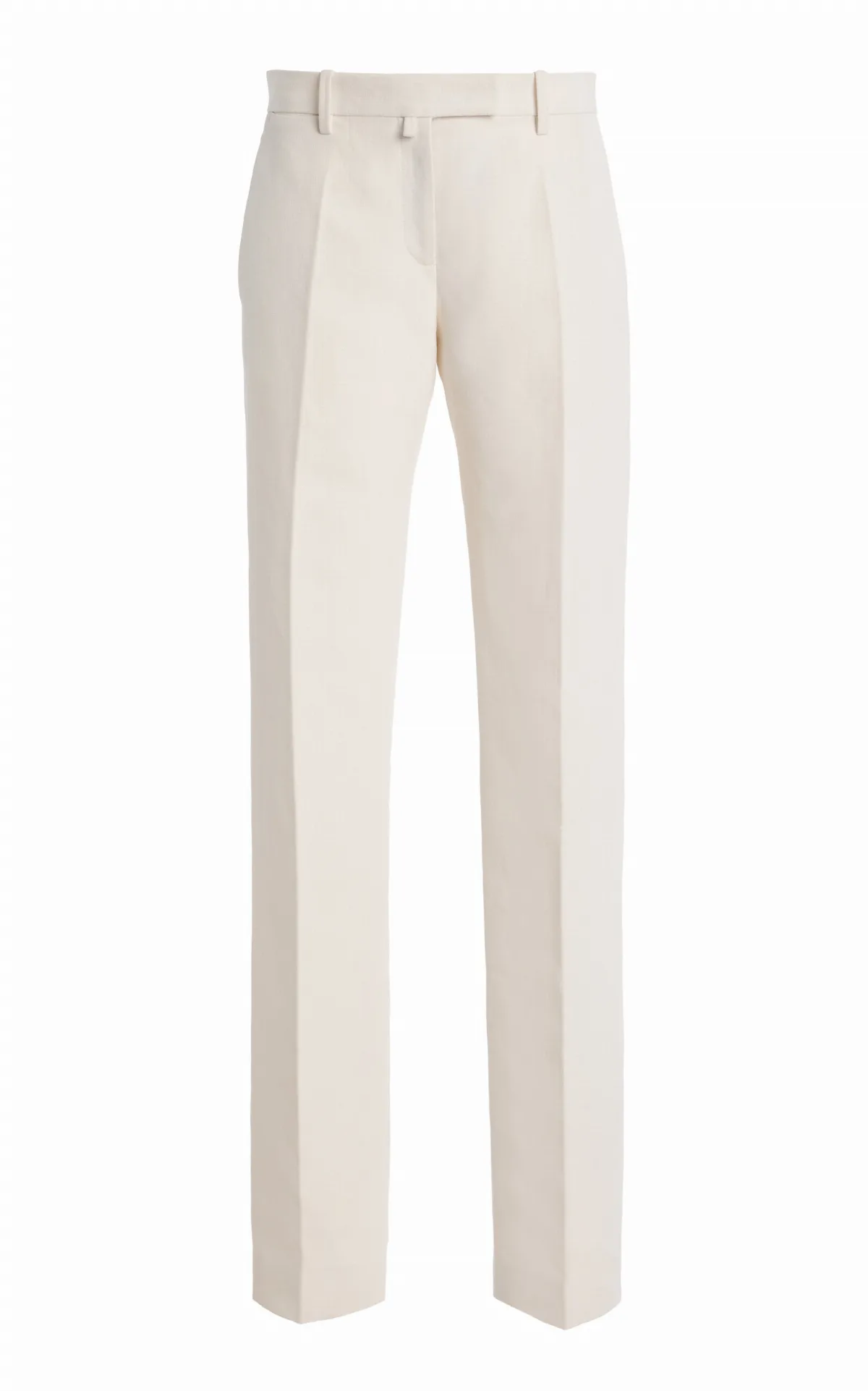 Slim Silk-Blend Straight-Leg Pants