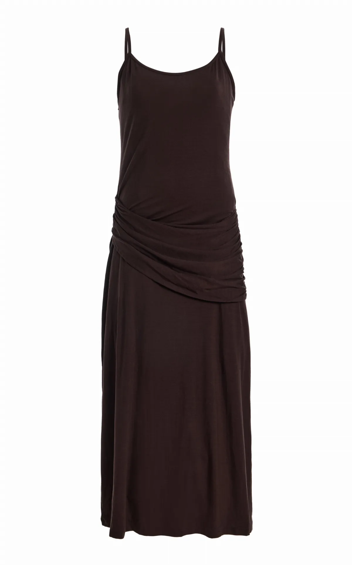 Draped Jersey Midi Dress