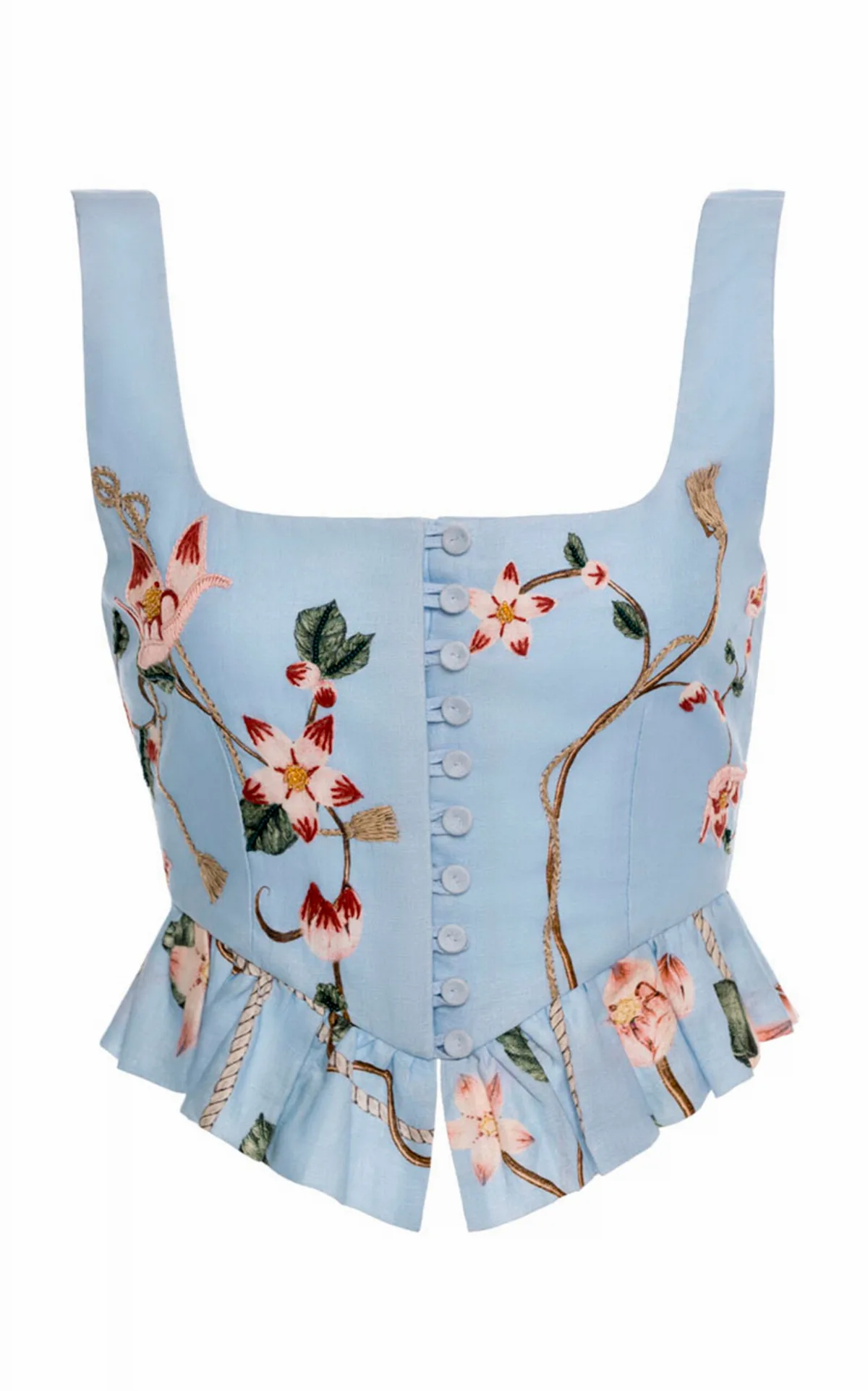 Eslabon Navegante Linen Cropped Top