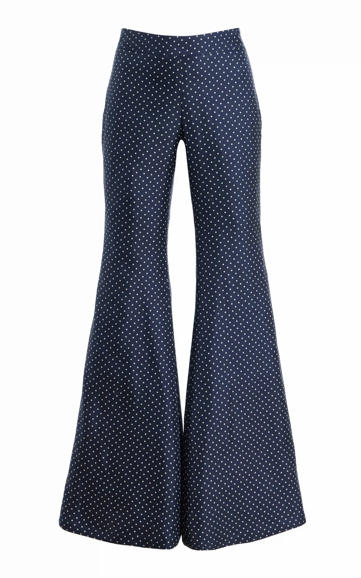 Zaoua Silk Polka-Dot Flared Pants