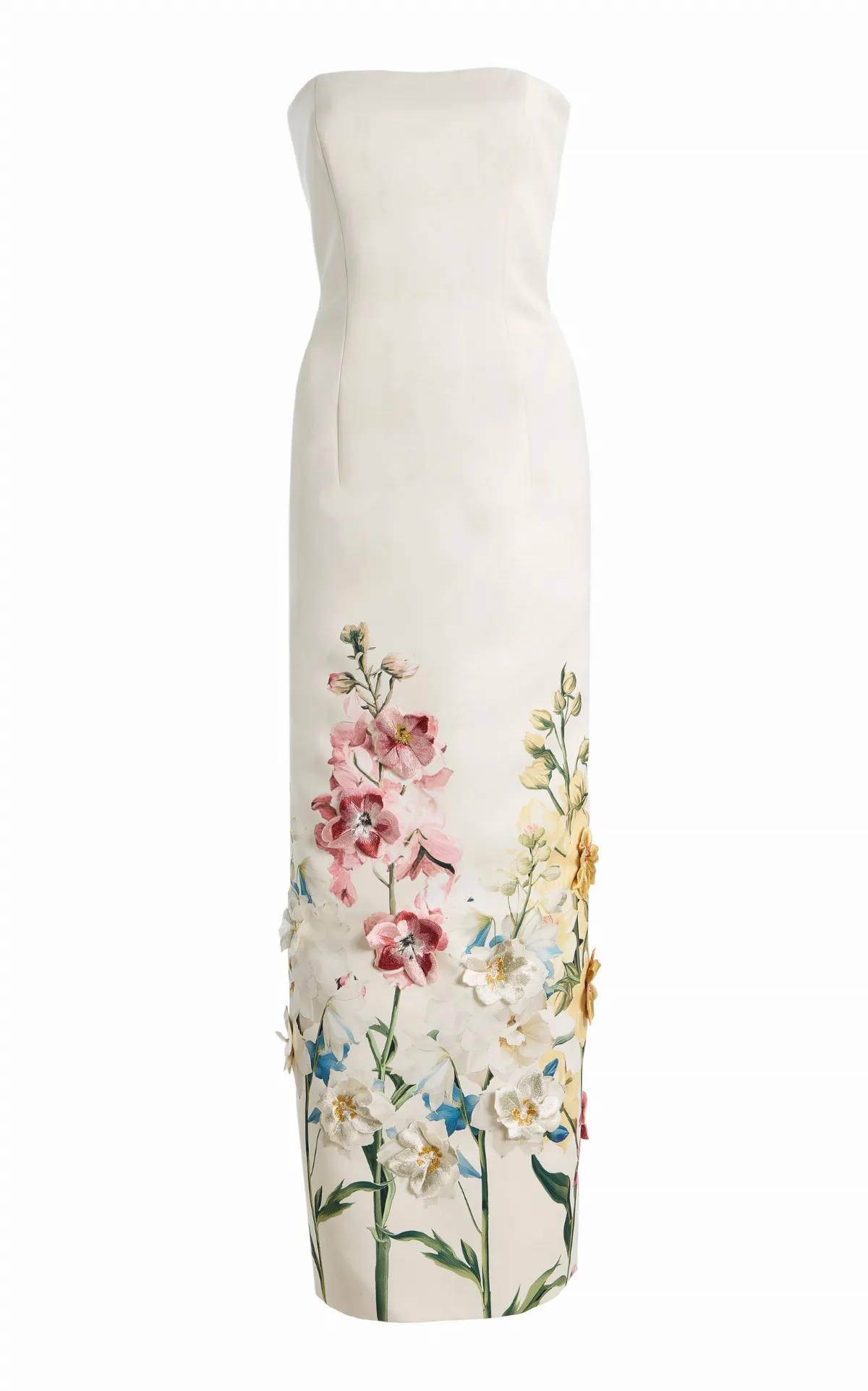 Rayna Embroidered Satin Maxi Dress
