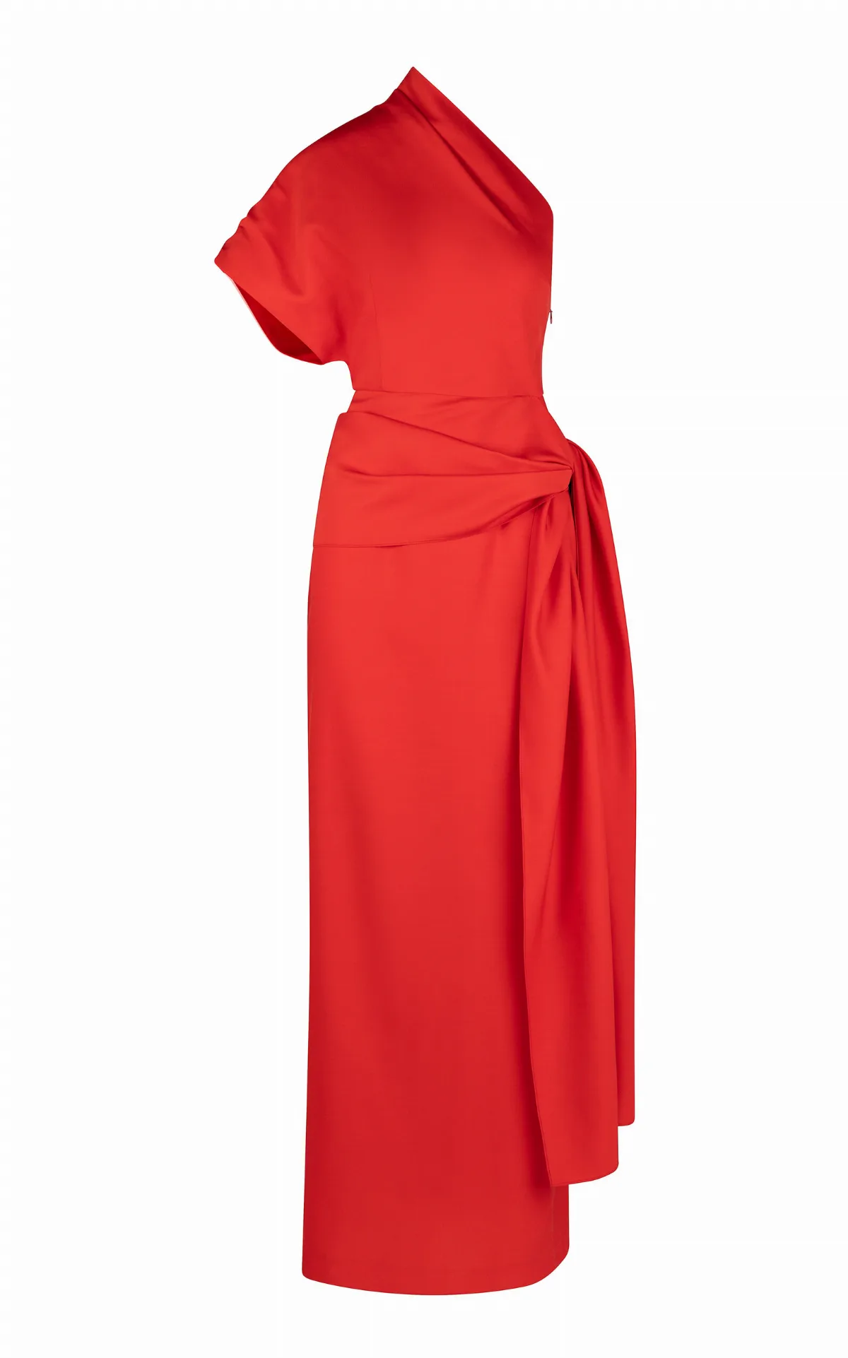 Helena One-Shoulder Layered Silk Maxi Dress