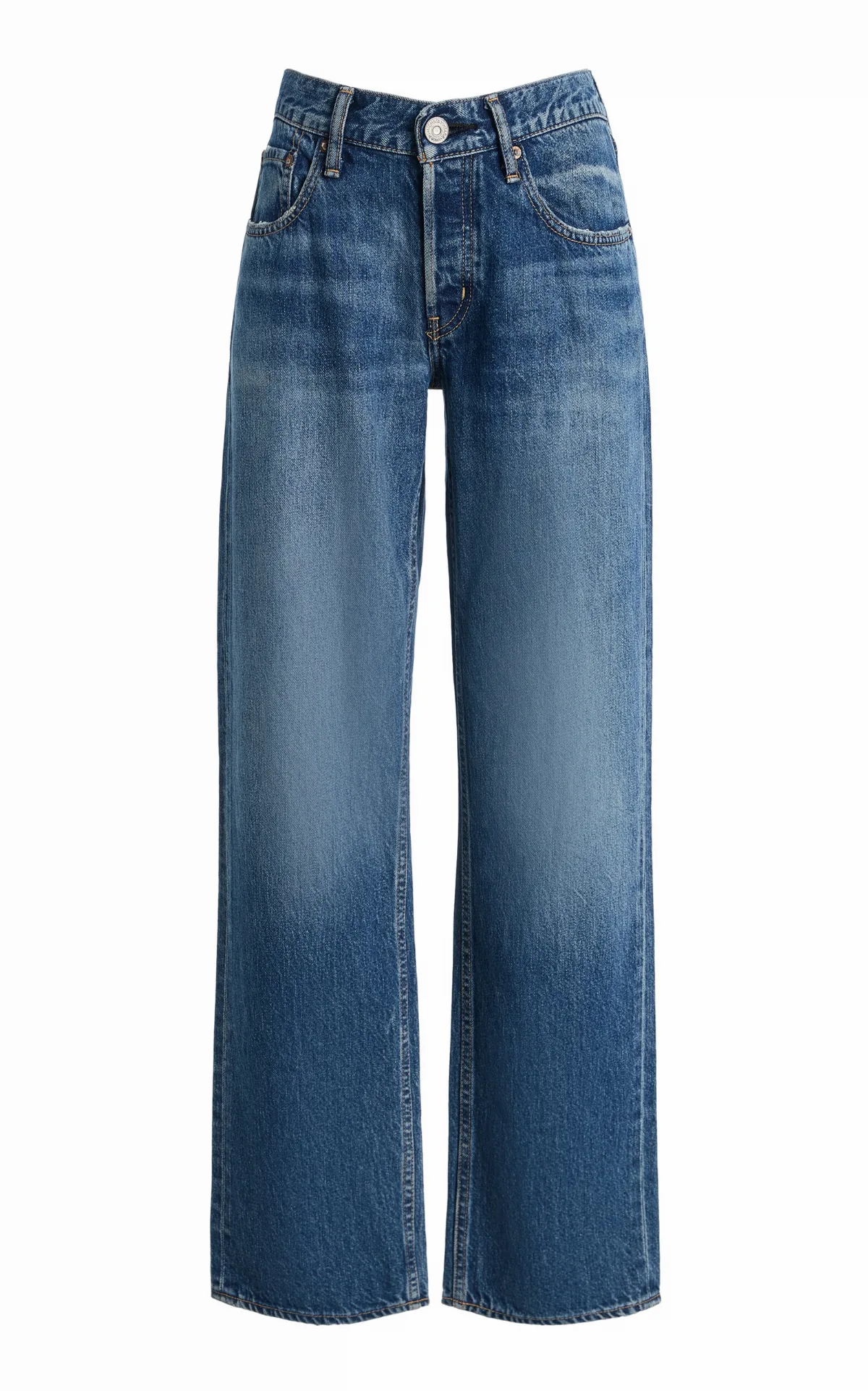Rigid Low-Rise Straight-Leg Jeans