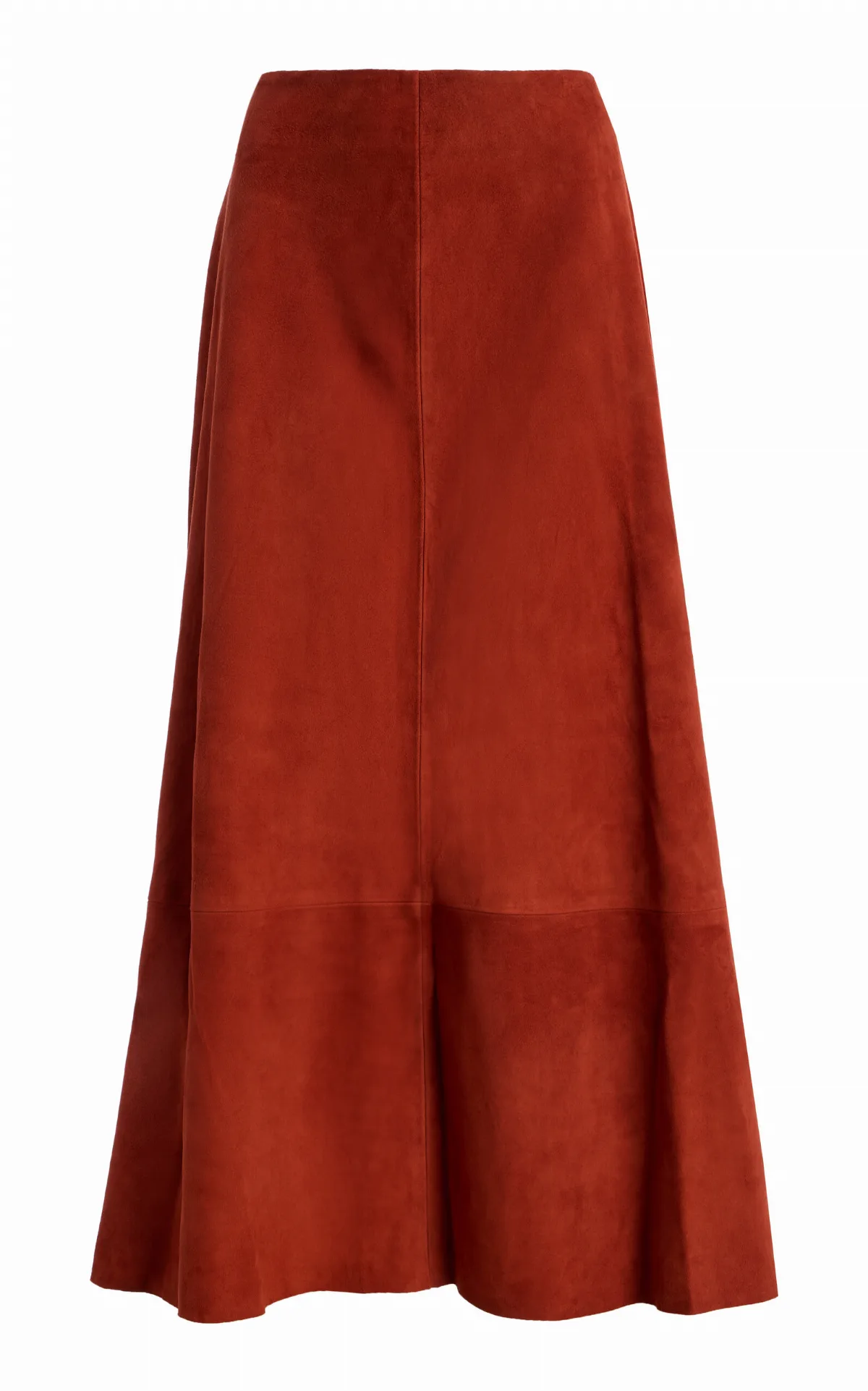 Suede Midi Circle Skirt