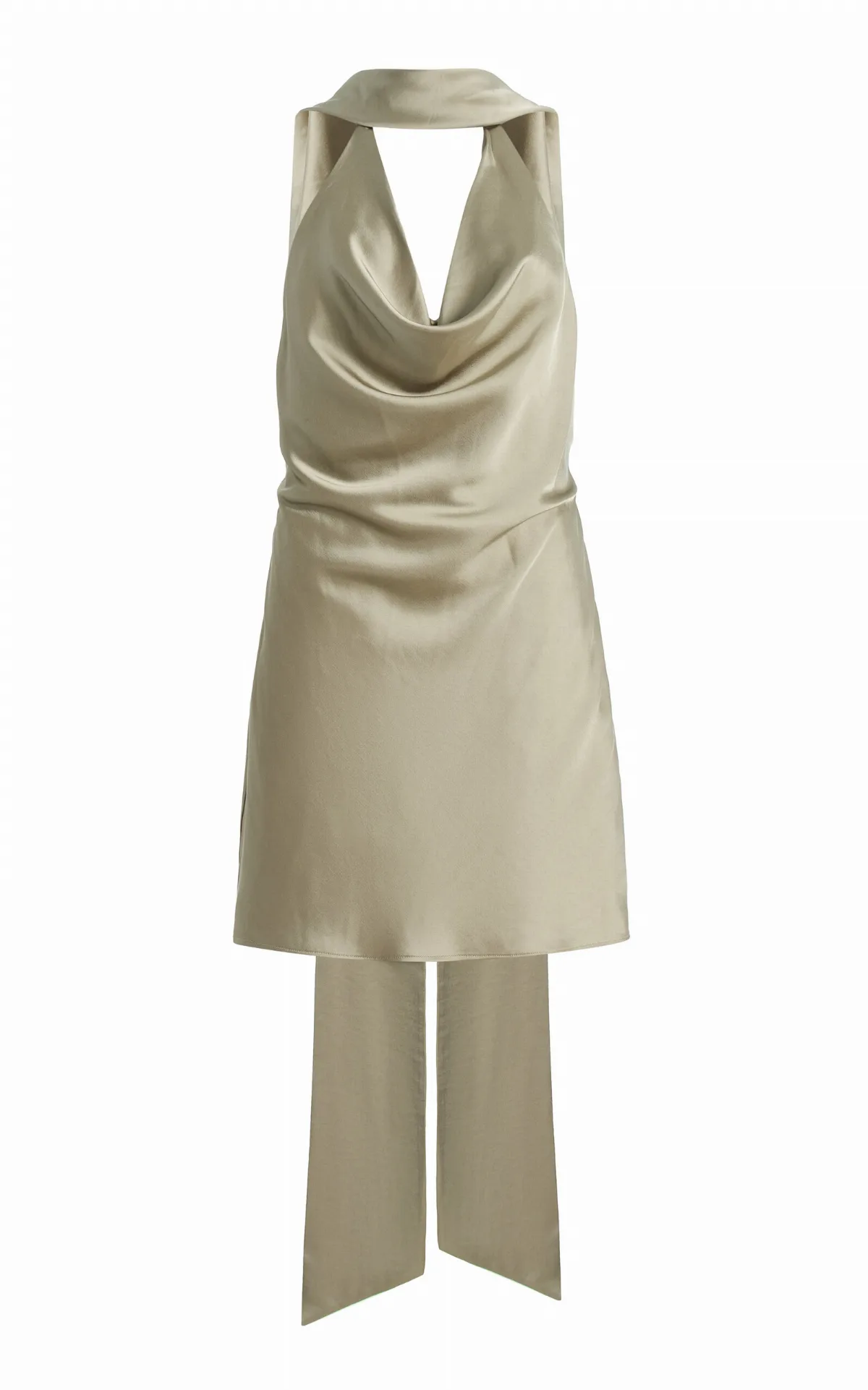 Luka Draped Satin Mini Dress