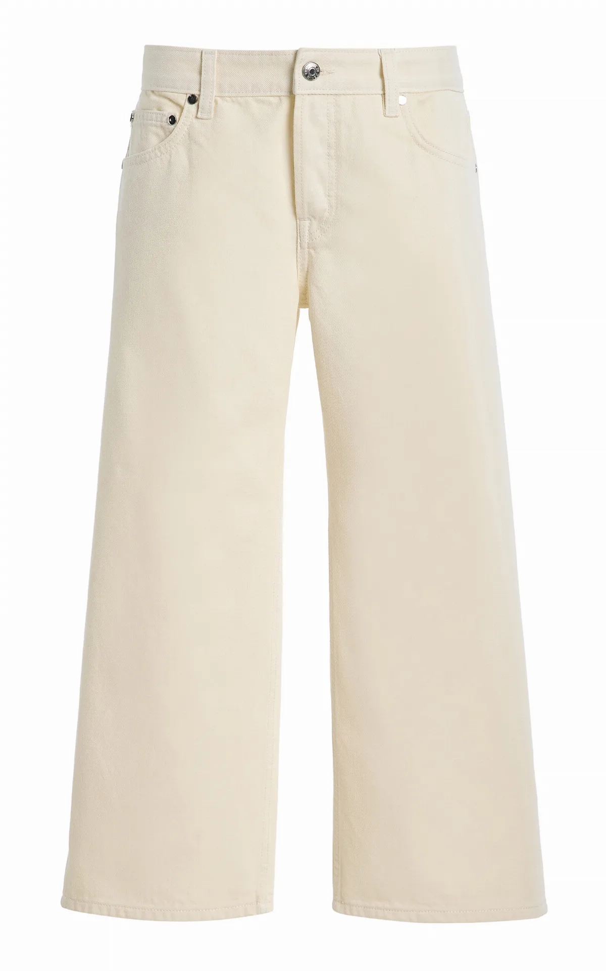 Rigid Low-Rise Baggy Capri Jeans