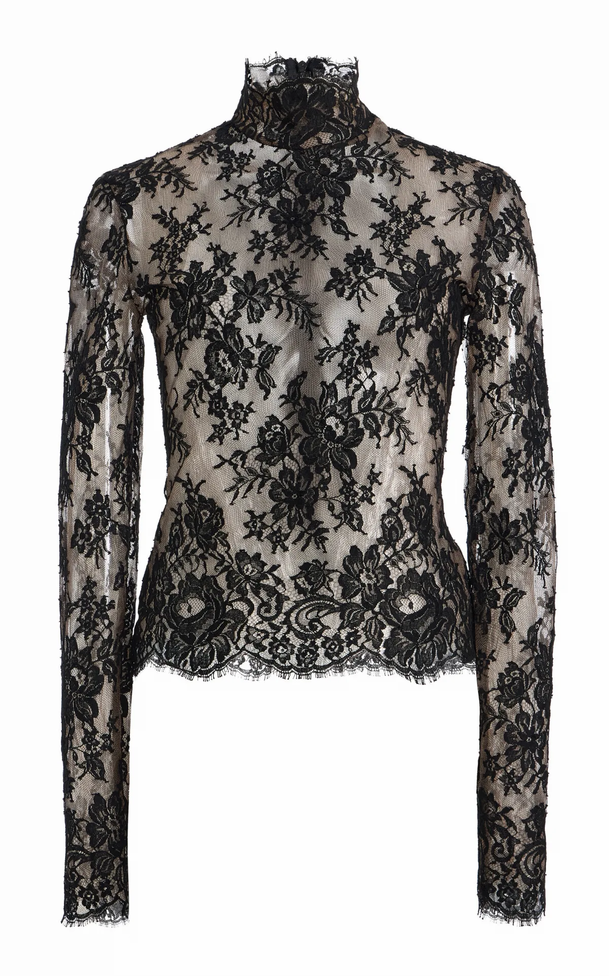 Paulina High Collar Lace Top