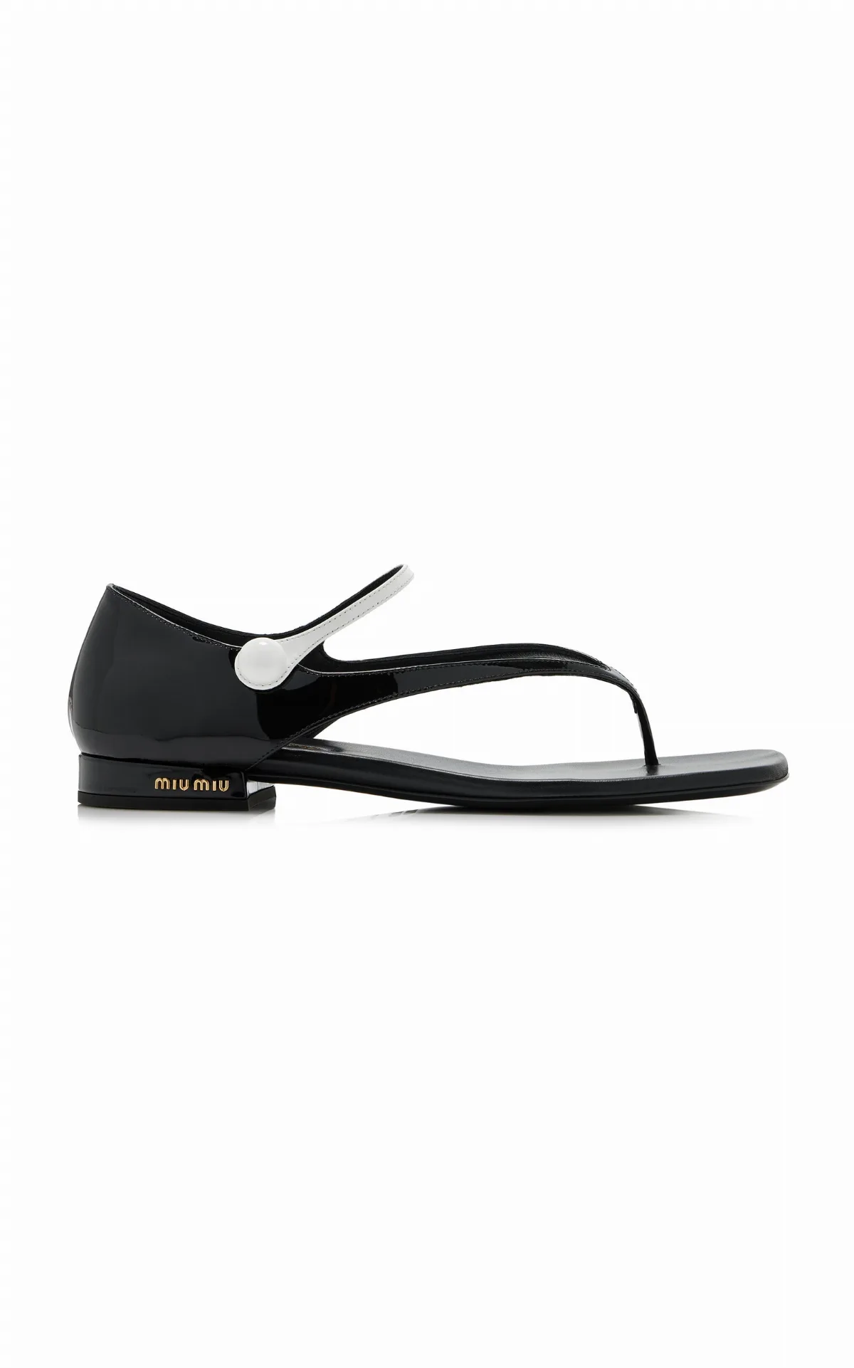 Leather Sandals by Miu Miu