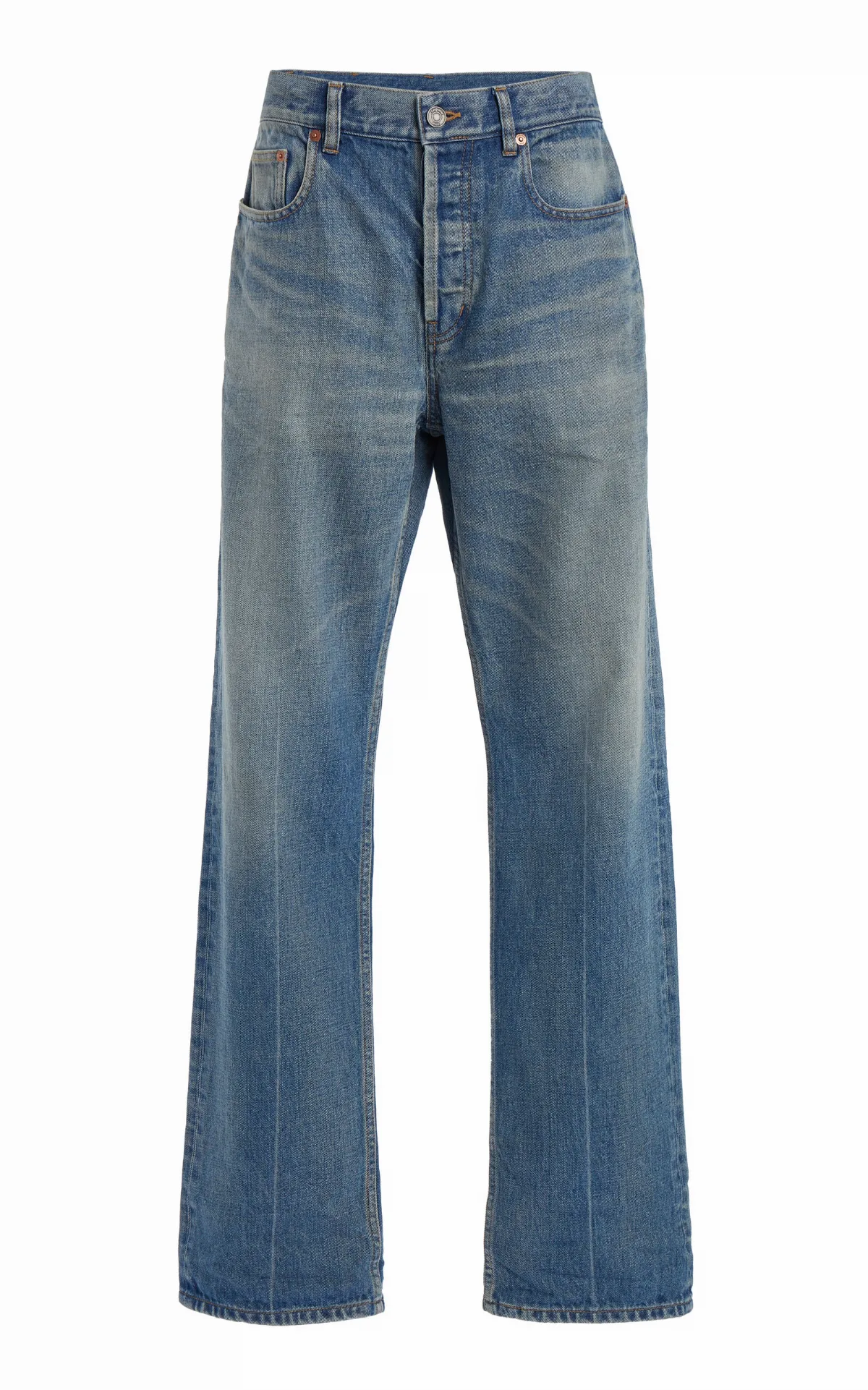 Authentic Rigid Mid-Rise Straight-Leg Jeans