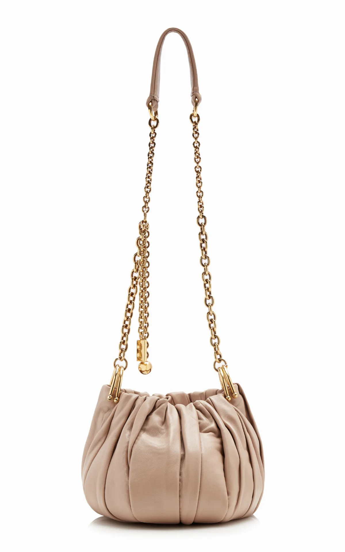 Plissé Leather Shoulder Bag by Chloé