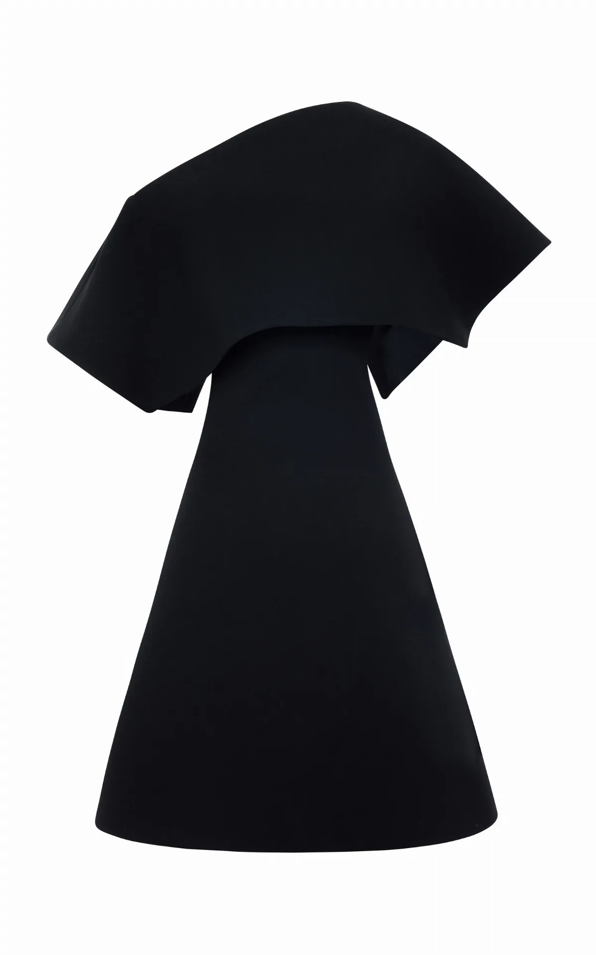 Asymmetric Big Collar Mini Dress