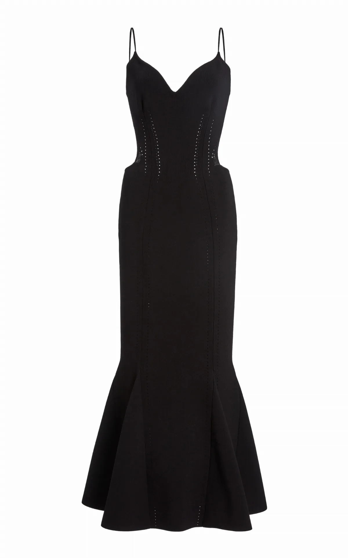 Knitted Ruffled Midi Dress