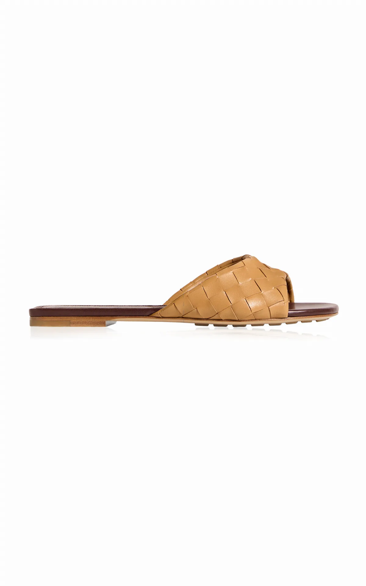 Livia Flat Intrecciato Leather Sandals