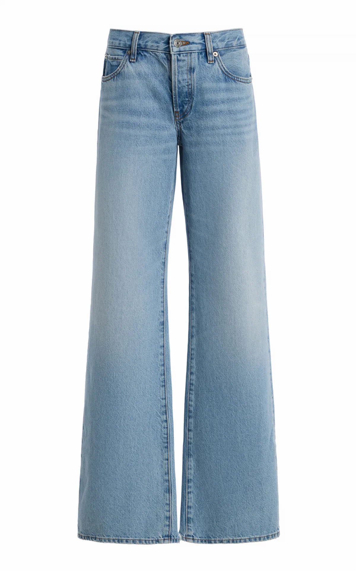 The Gray Rigid Mid-Rise Wide-Leg Jeans