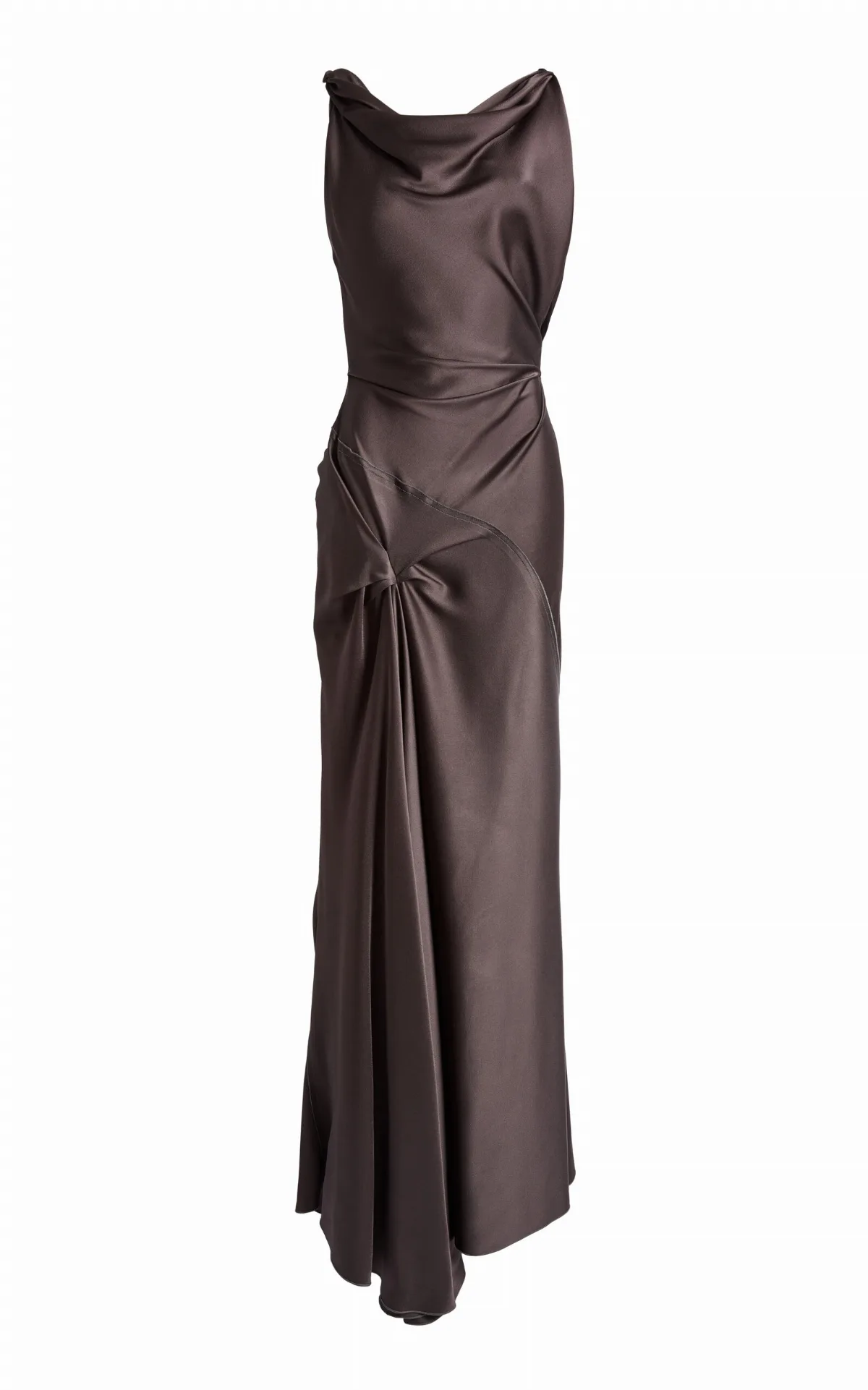 Posy Draped Satin Gown