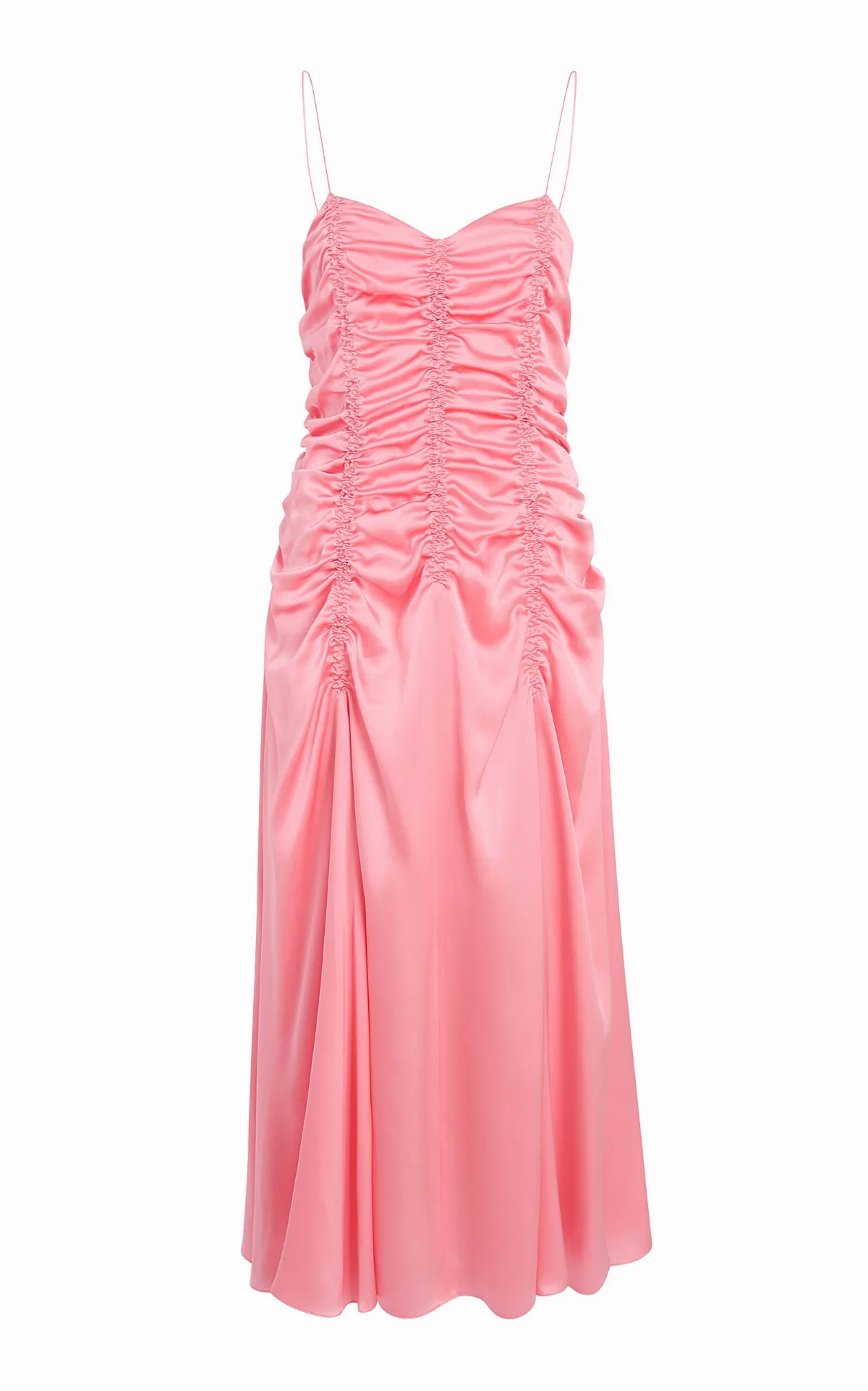 Raina Ruffled Silk Midi Dress