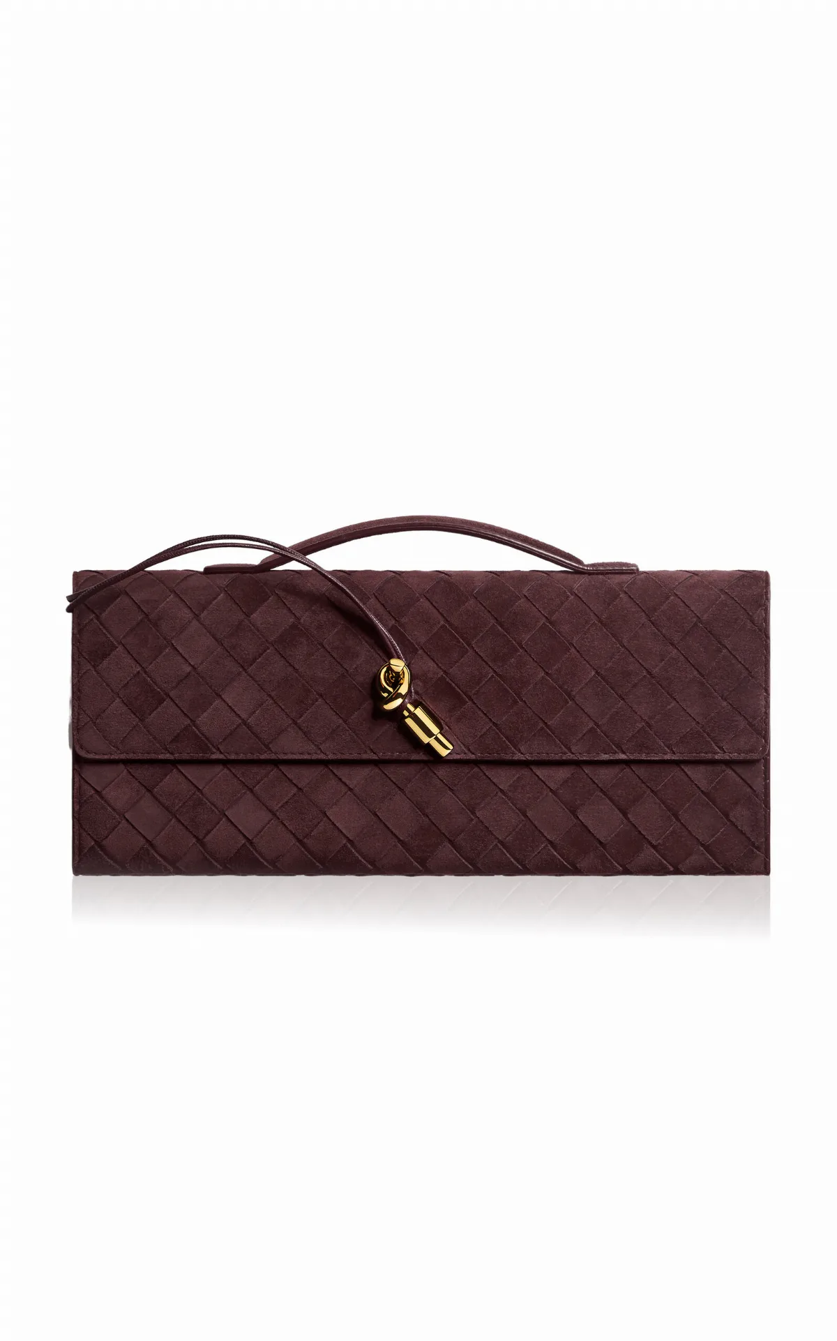 Andiamo 15 Intrecciato Suede Clutch