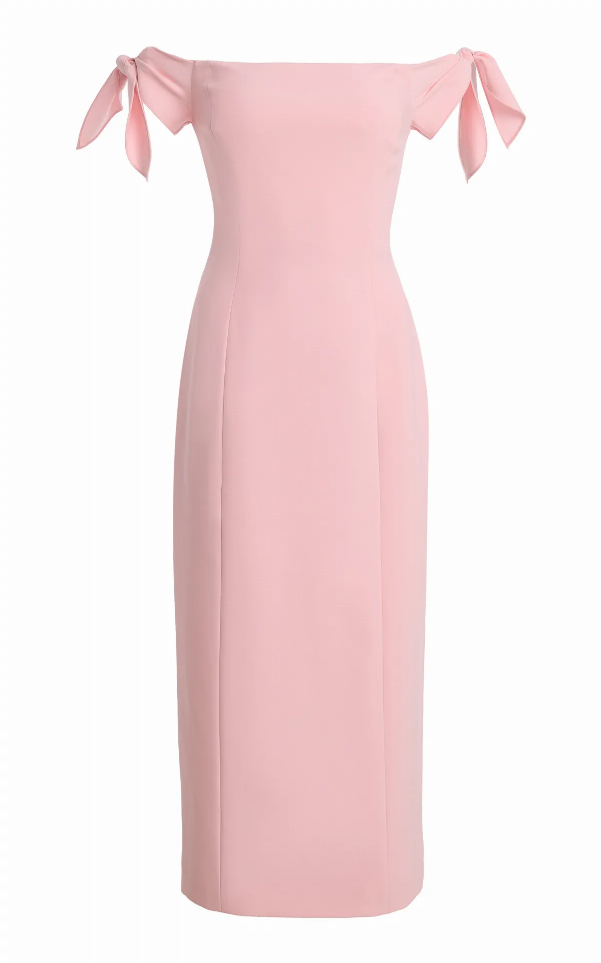 Off-The-Shoulder Crepe Midi Dress by Carolina Herrera