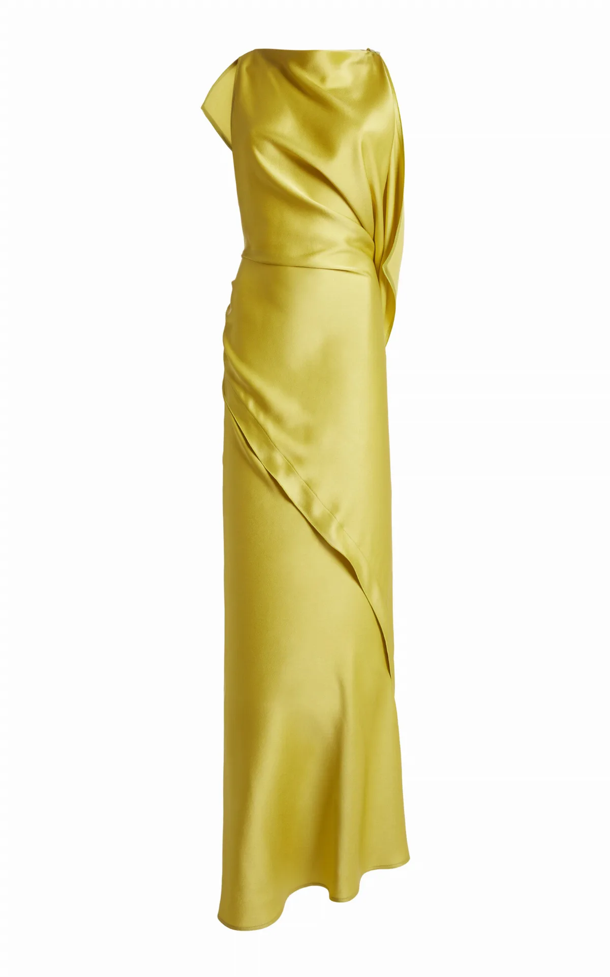 Draped Satin Gown