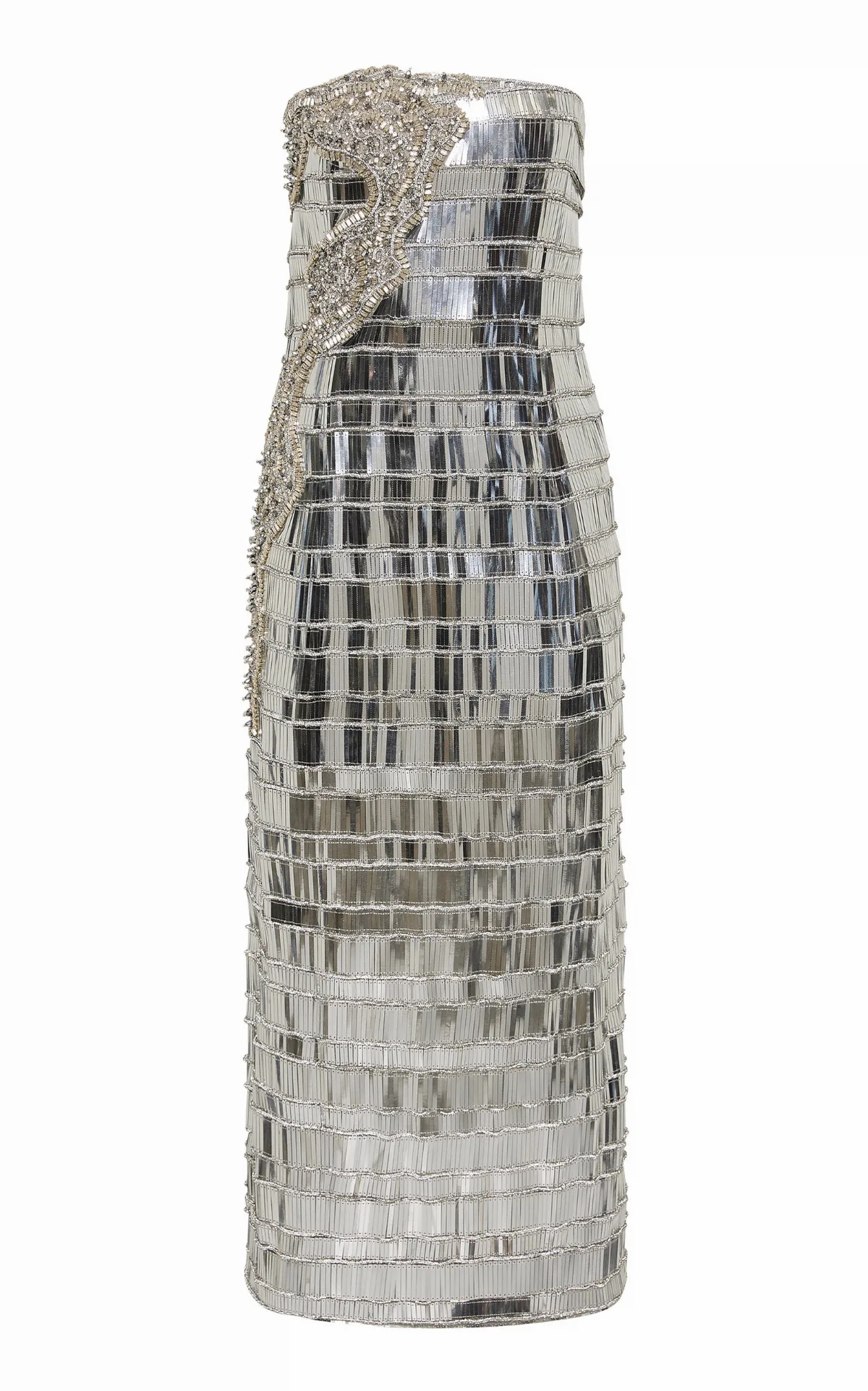 Ariel Metallic Column Gown