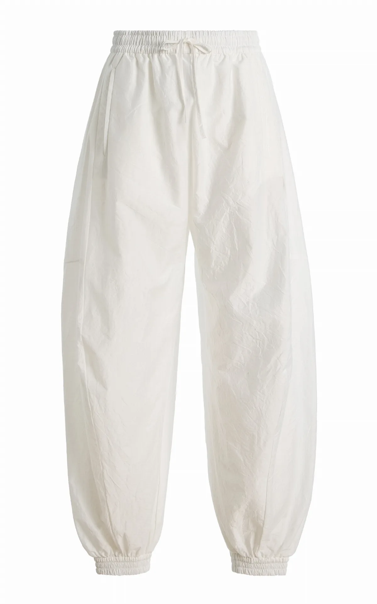 Cotton-Blend Balloon Track Pants