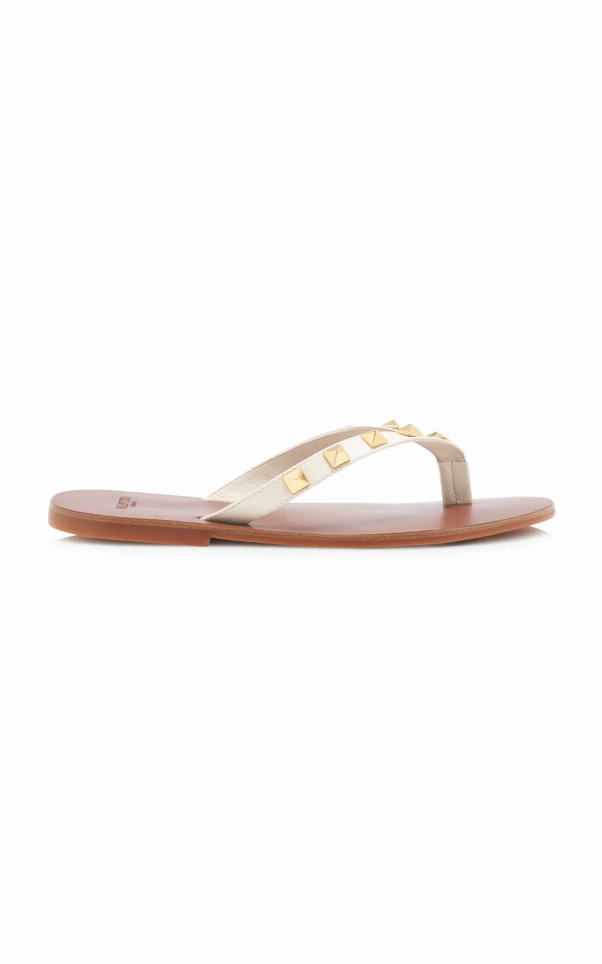 Rockstud Thong Leather Sandals