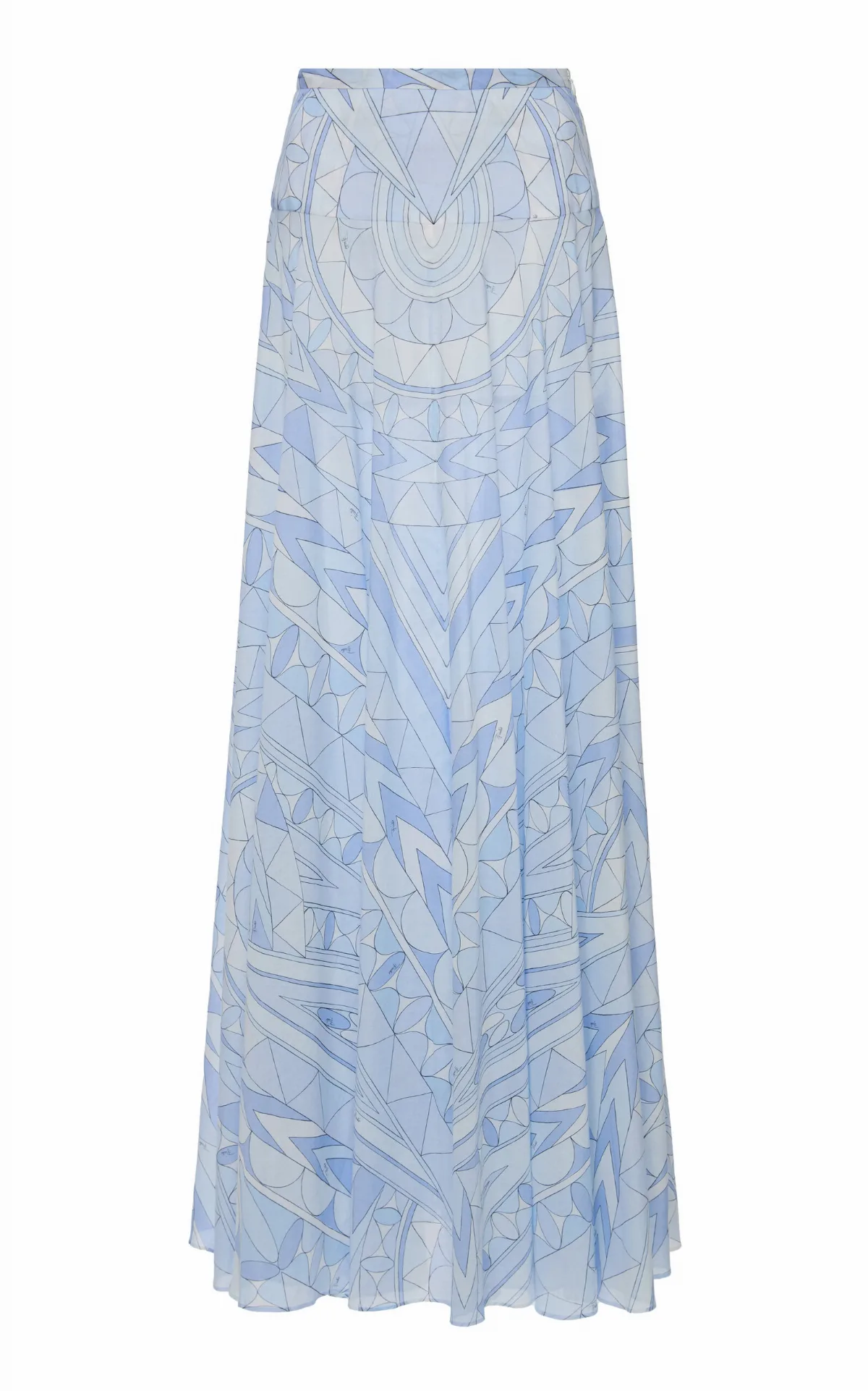 Pleated Cotton Muslin Maxi Skirt