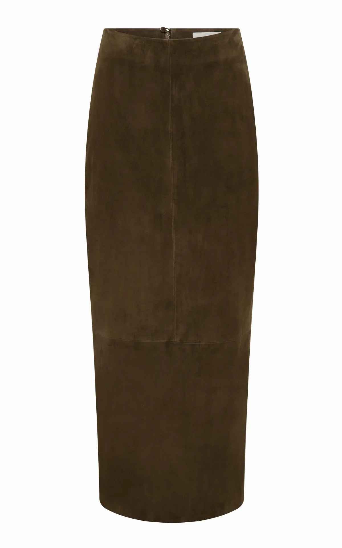 Low-Rise Suede Maxi Skirt