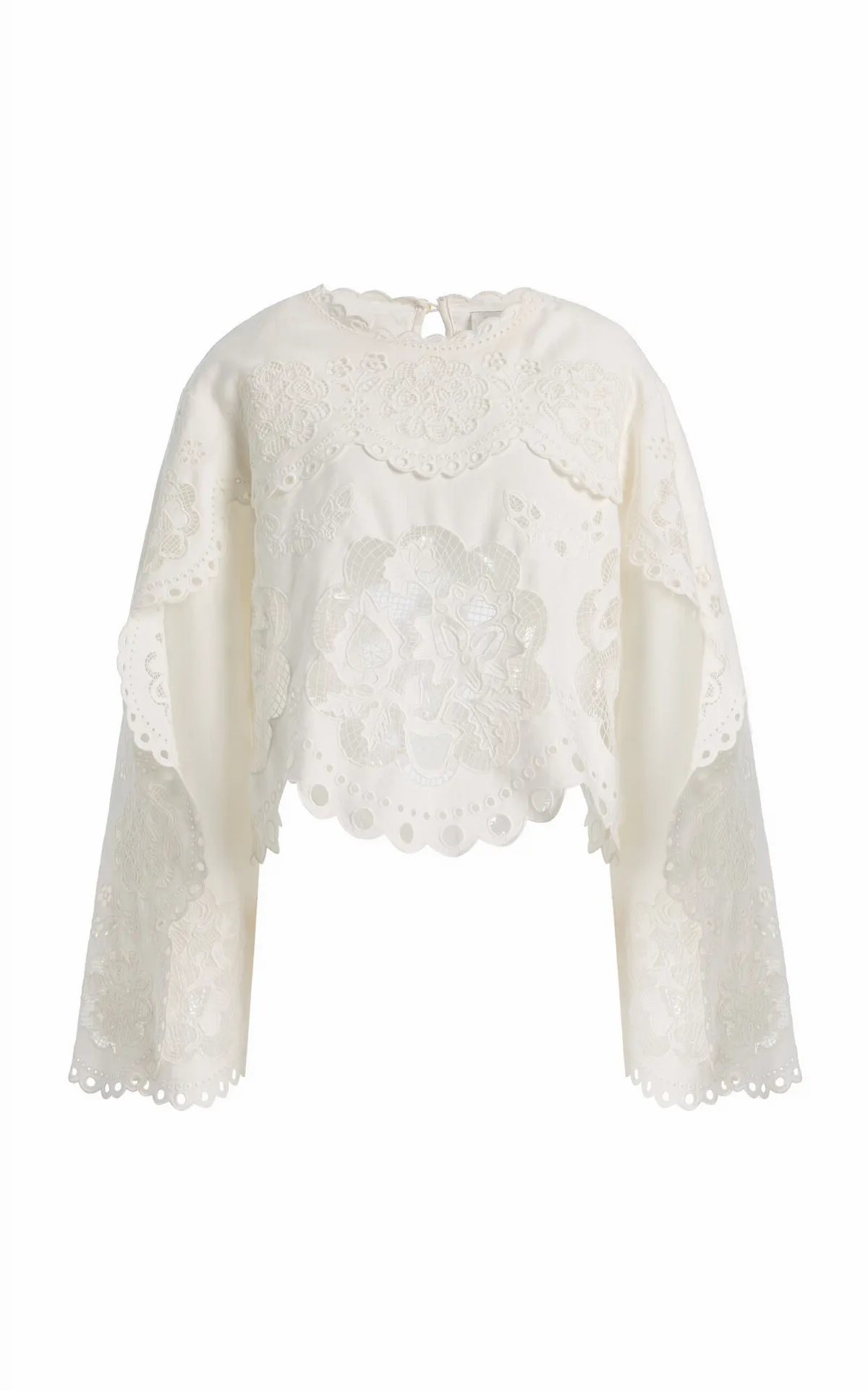 Gardener Embroidered Cotton-Linen Top