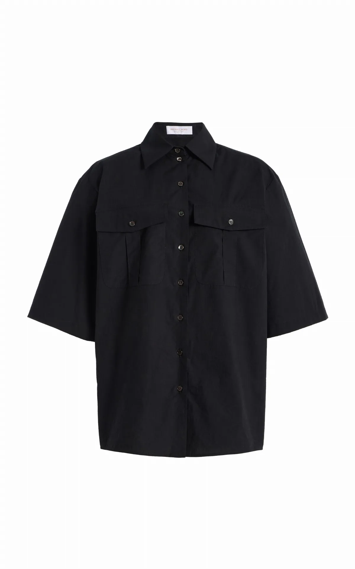 Boxy Washed Cotton-Poplin Camp Shirt