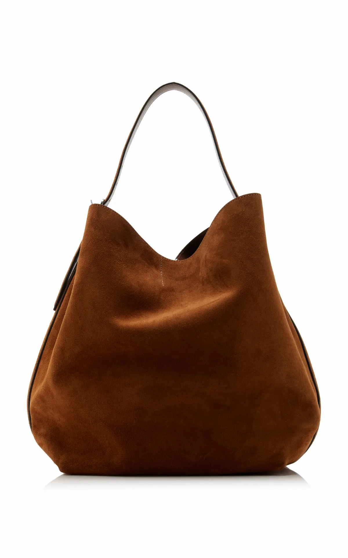 Belted Suede Tote Bag